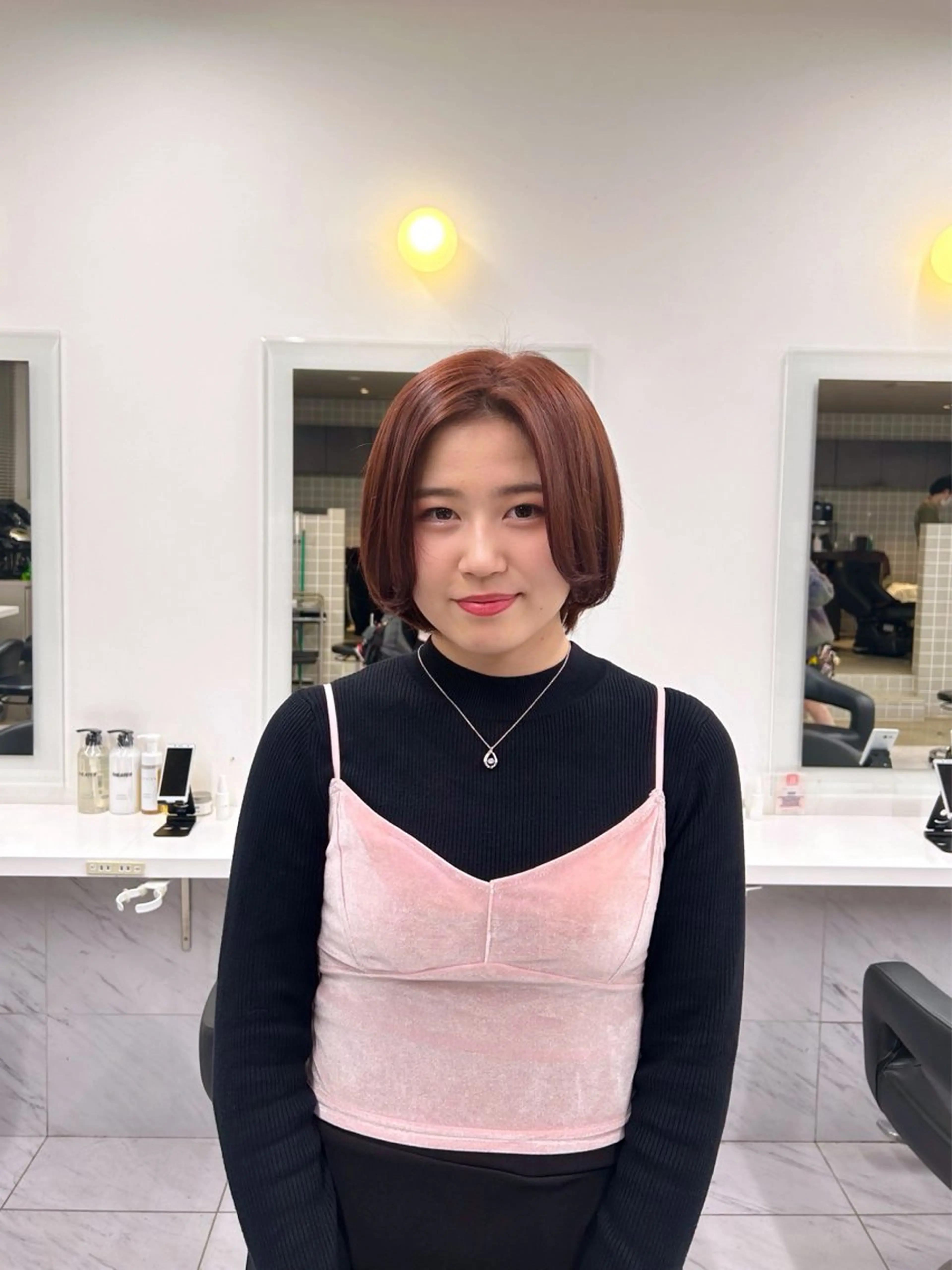 カラー 透明感ベージュ🤎 ナチュラルレイヤーのヘアスタイル