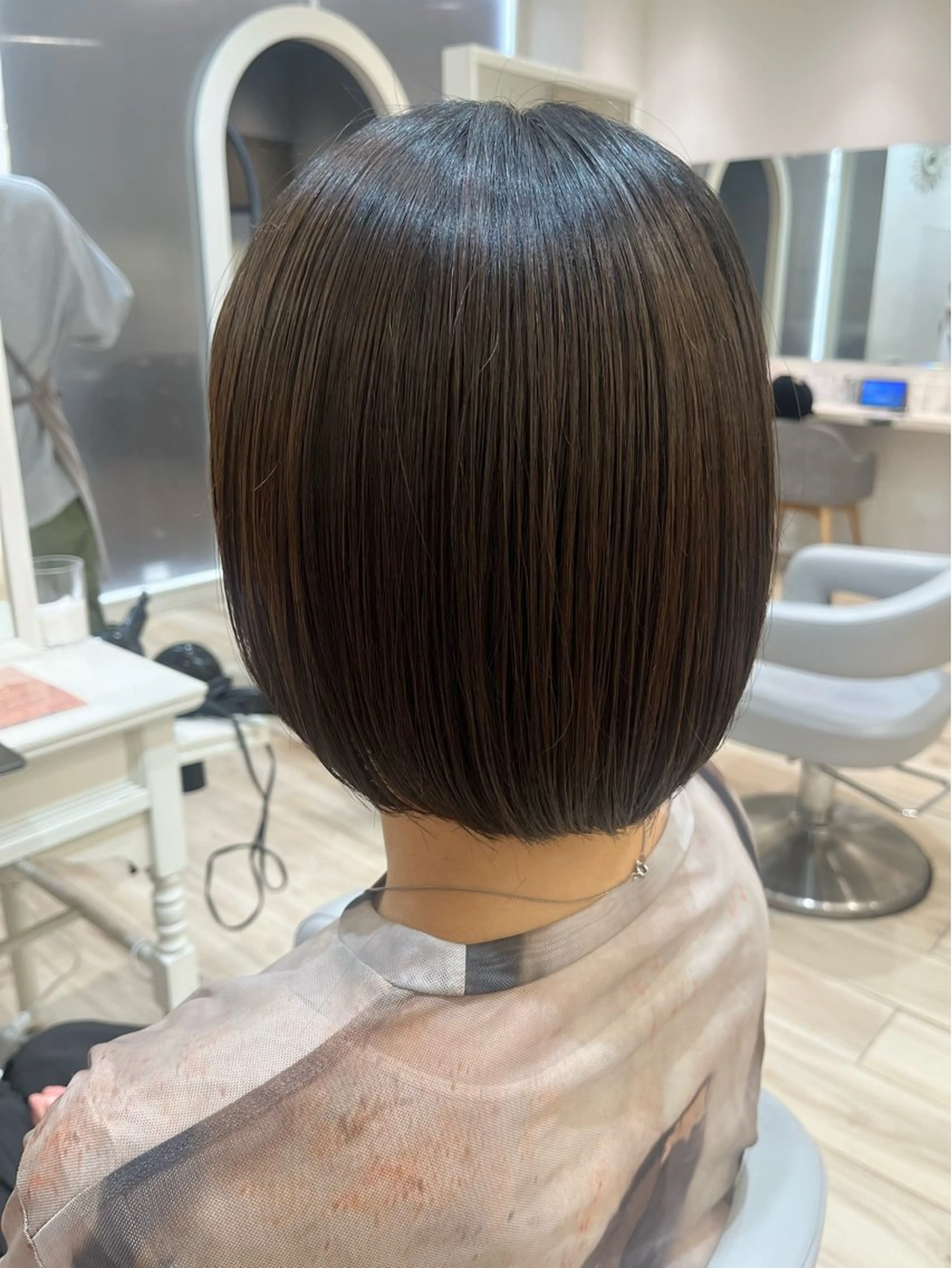 ミディアム カラー 赤み消しカラー/ レイヤー/柳澤優名のヘアスタイル