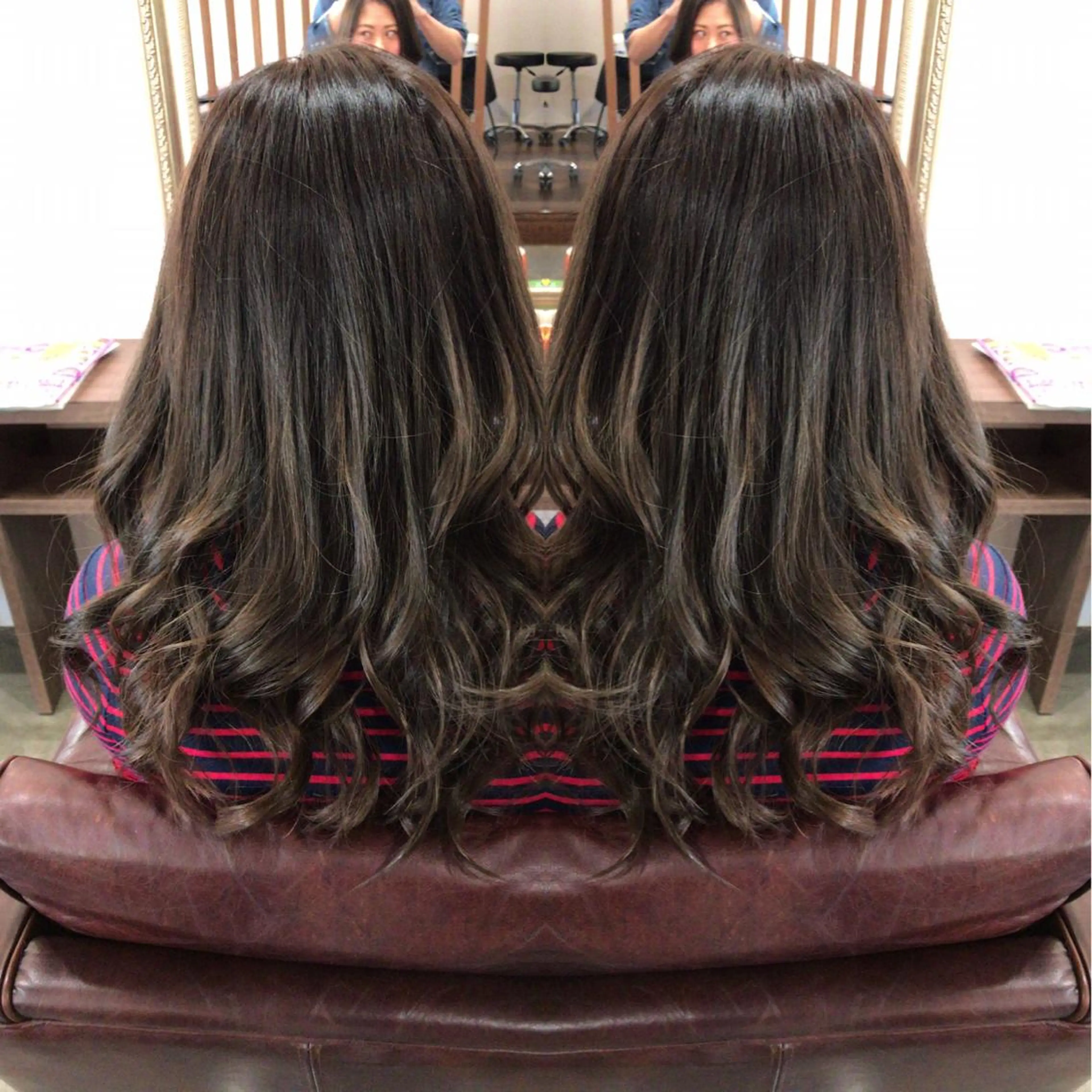 ミディアム カラー haku  hair salon所属・レイヤーカット匠 イソザキノリユキのヘアスタイル