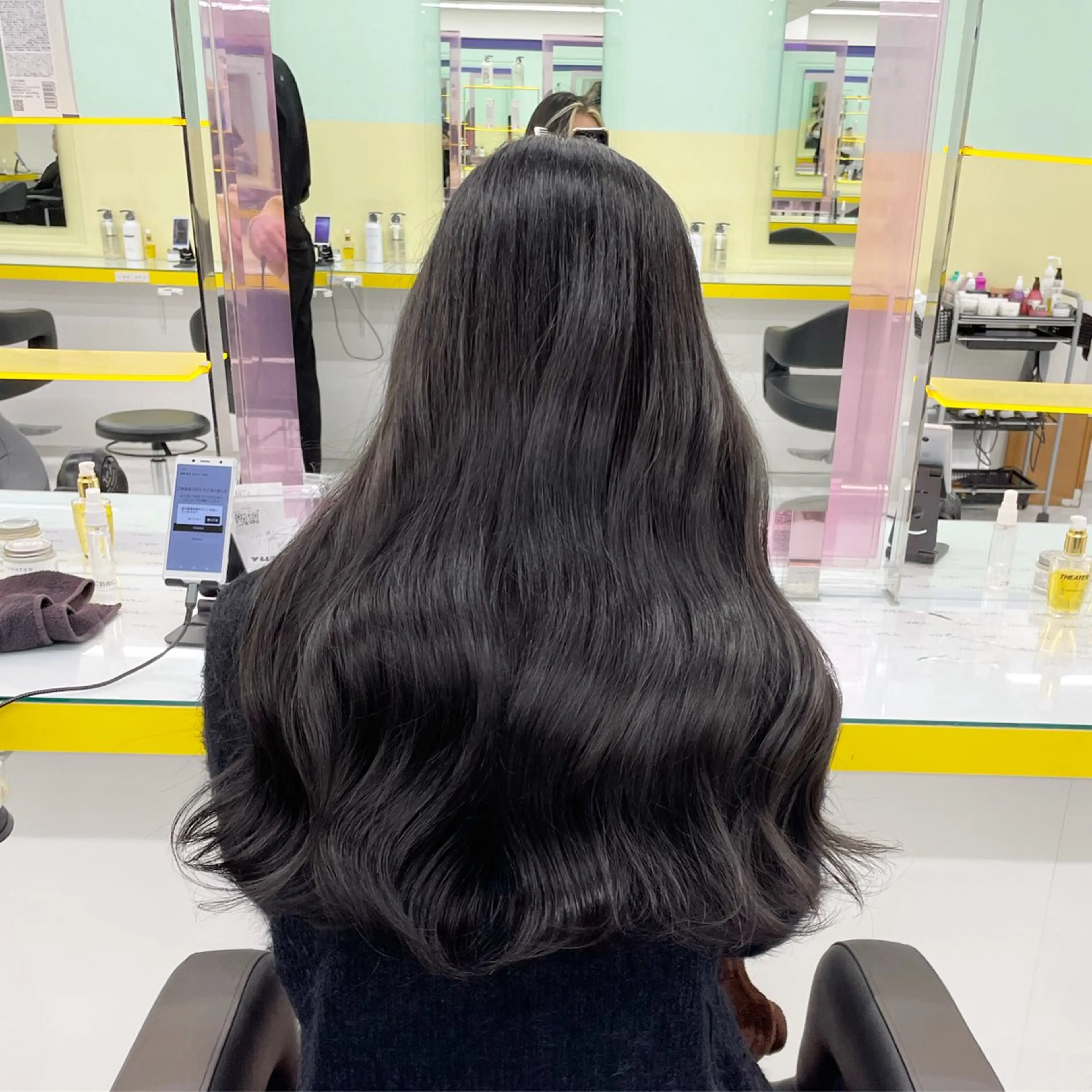 ロング ヘアカラー トリートメント ヘッドスパ ヘアセット 🦋色落ち綺麗カラー メンズYUZU🦋‪のヘアスタイル
