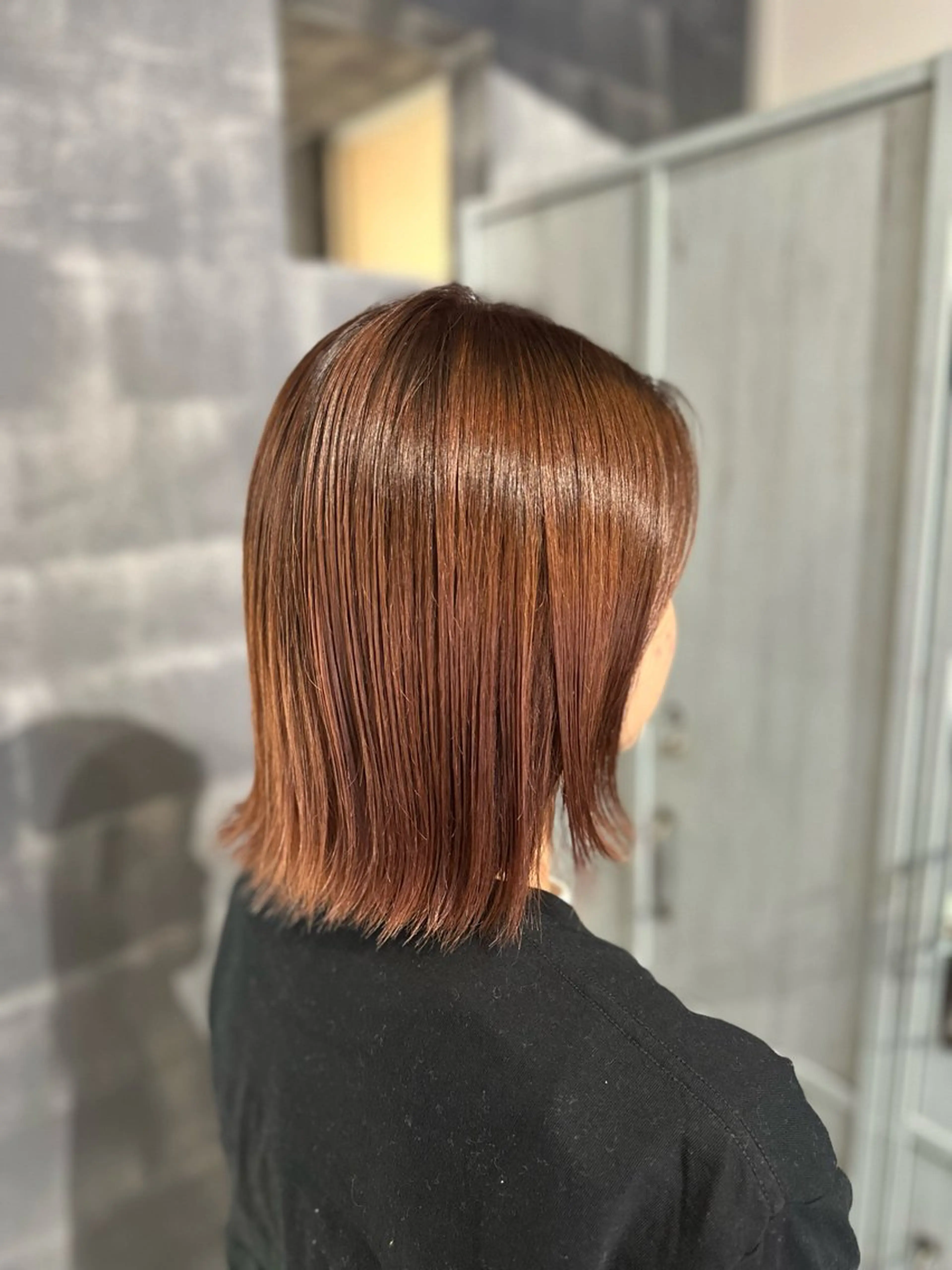 ミディアム カラー 黒髪 ブラウンカラー ヘアカラー Laulu 佐藤壮也のヘアスタイル