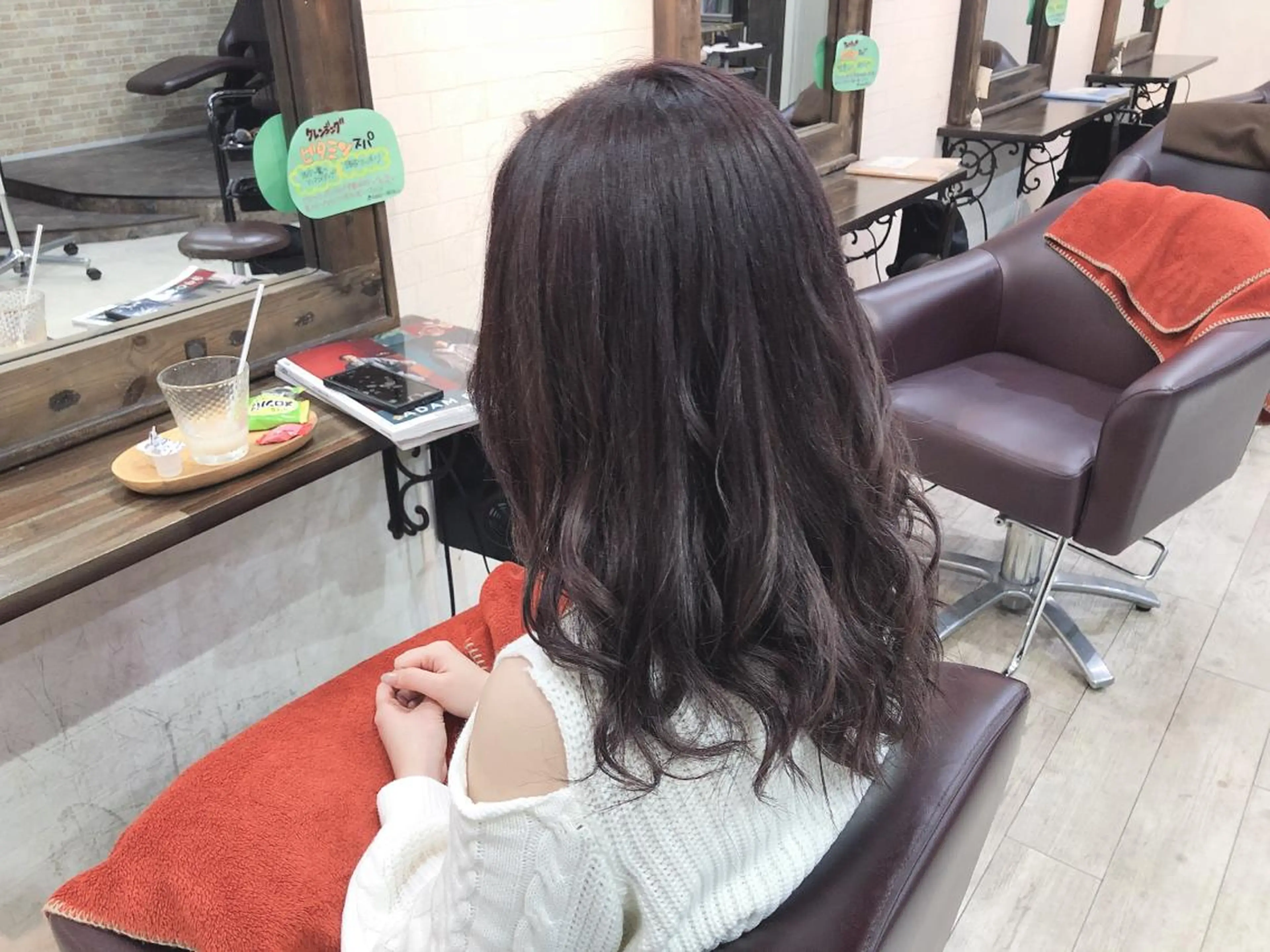 ミディアム カラー ピンクカラー ピンクパープル パープルカラー 小森 拓哉のヘアスタイル