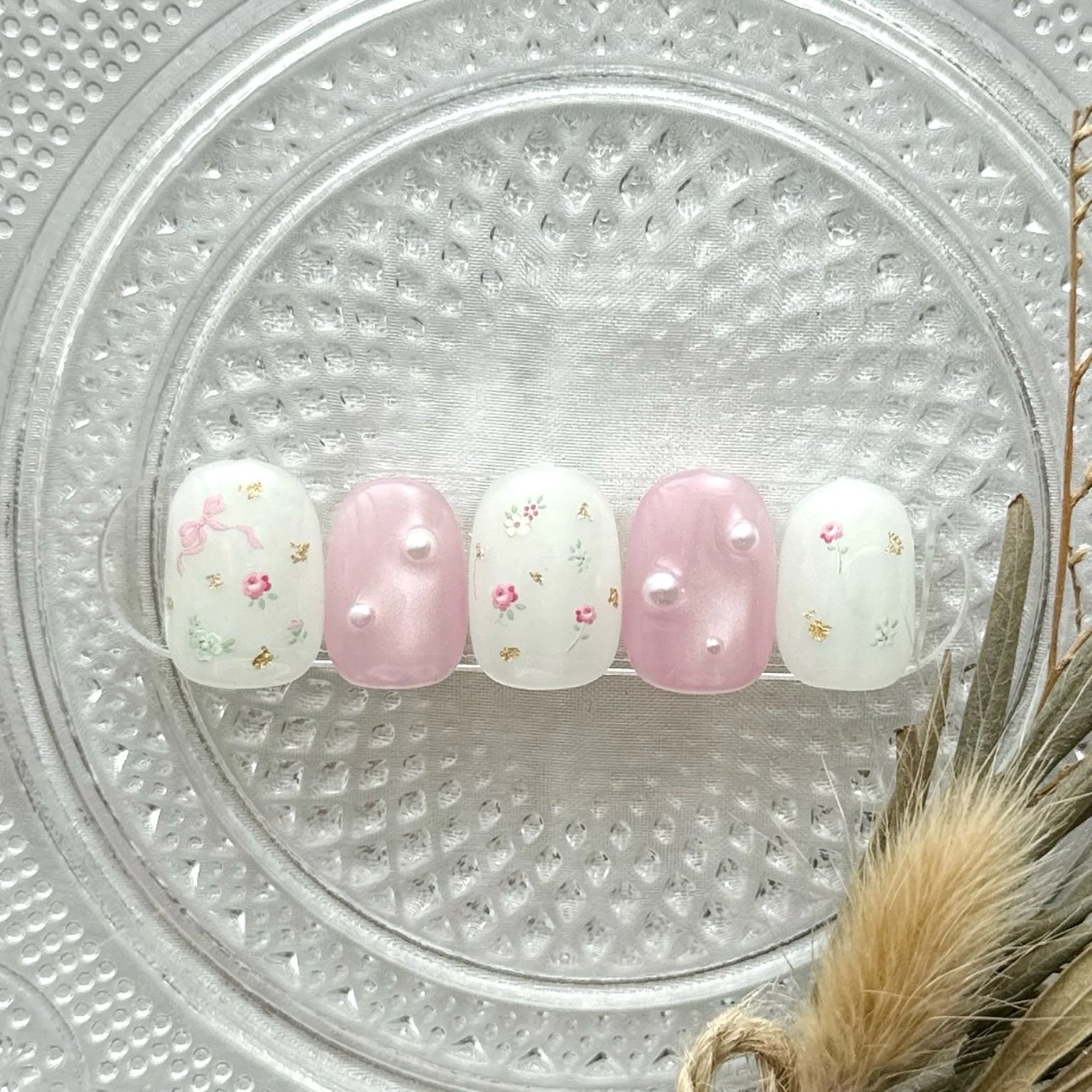 ネイル ガーリー ピンク ハンドネイル peaberry nailのネイルデザイン