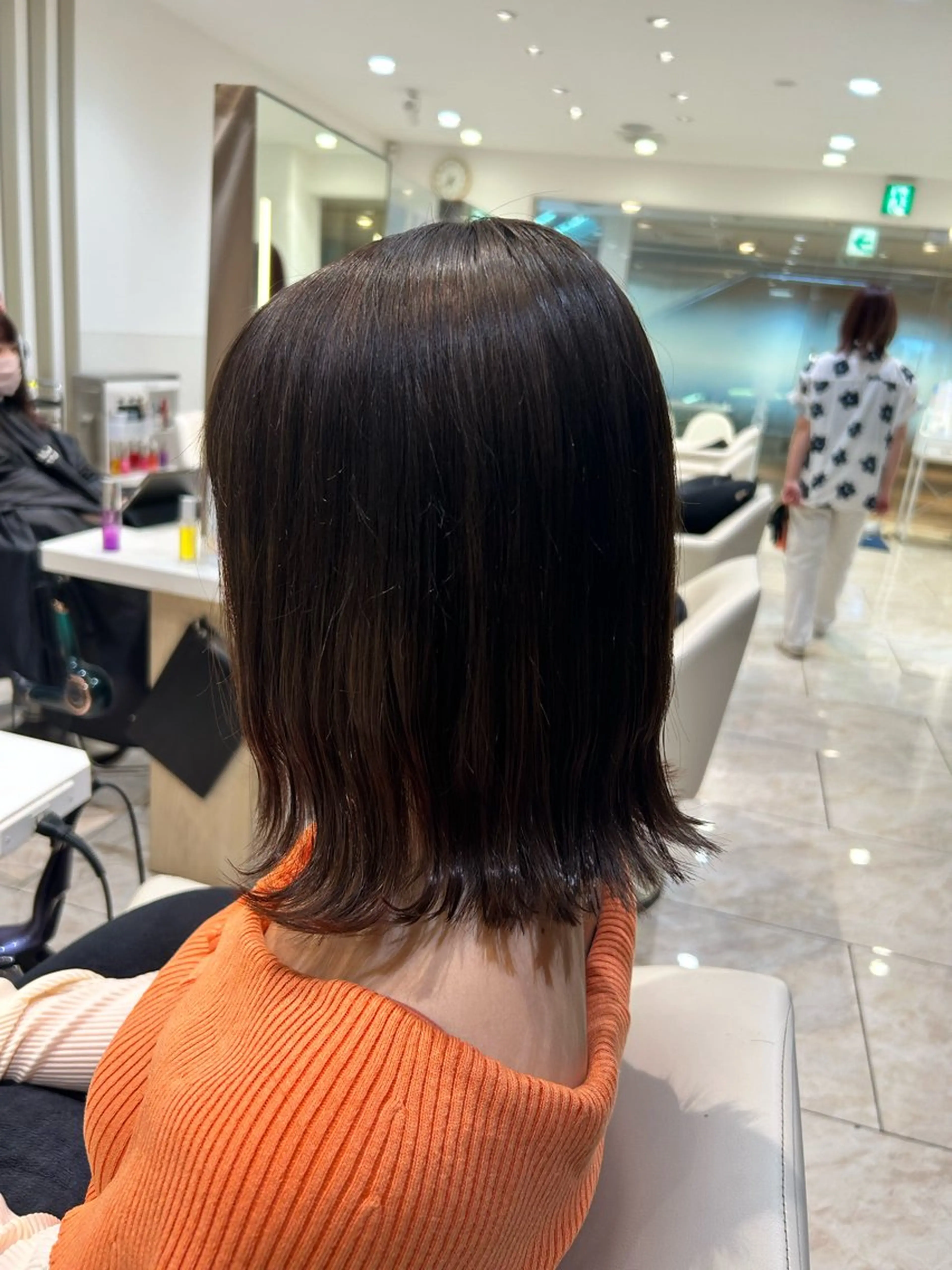 ミディアム ヘアカラー はるか/透明感暗髪 /ヘアアレンジ🤍のヘアスタイル