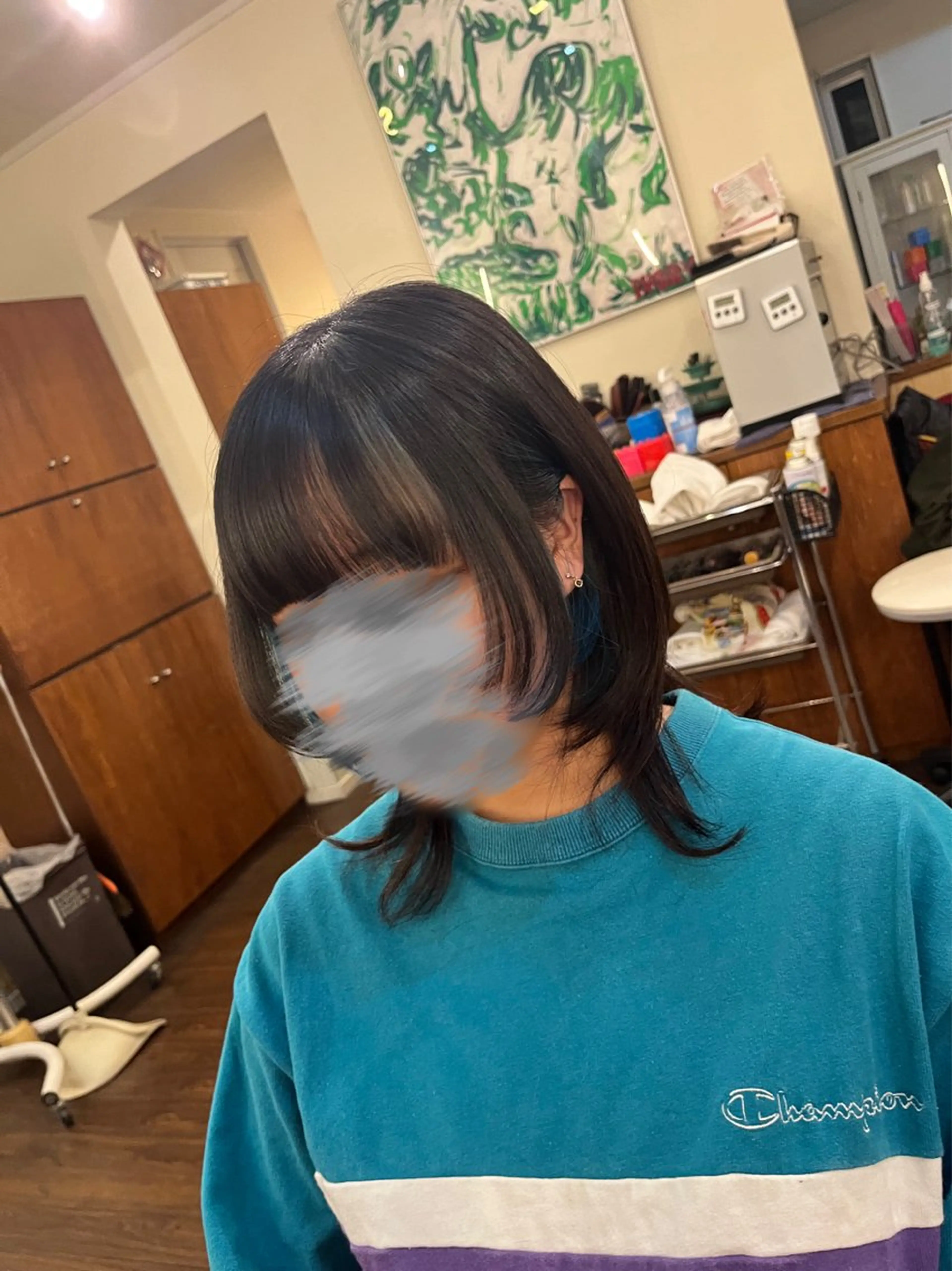 ミディアム ウルフカット 濱野 黎士のヘアスタイル