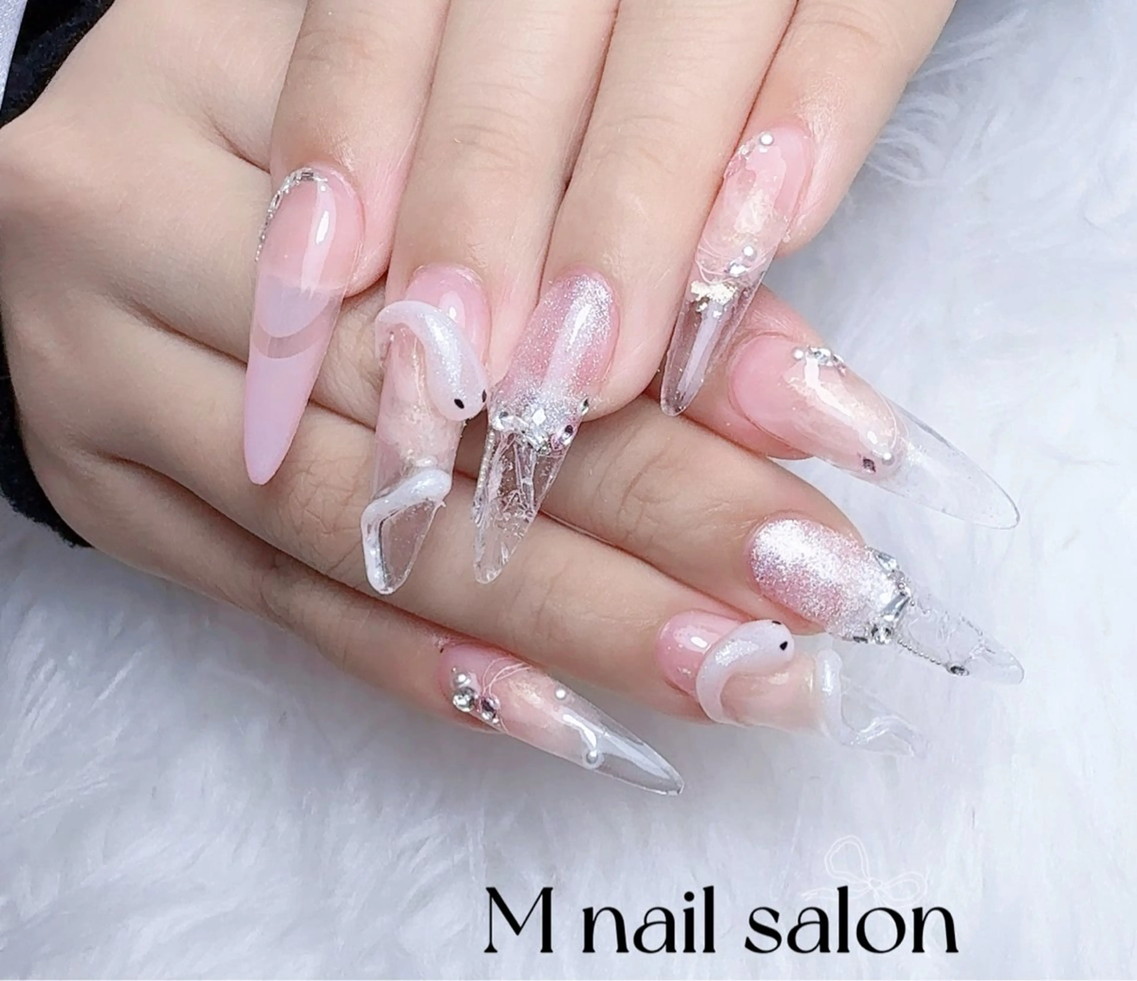 ネイル ハンドネイル M🌷nail 長さだし専門店のネイルデザイン
