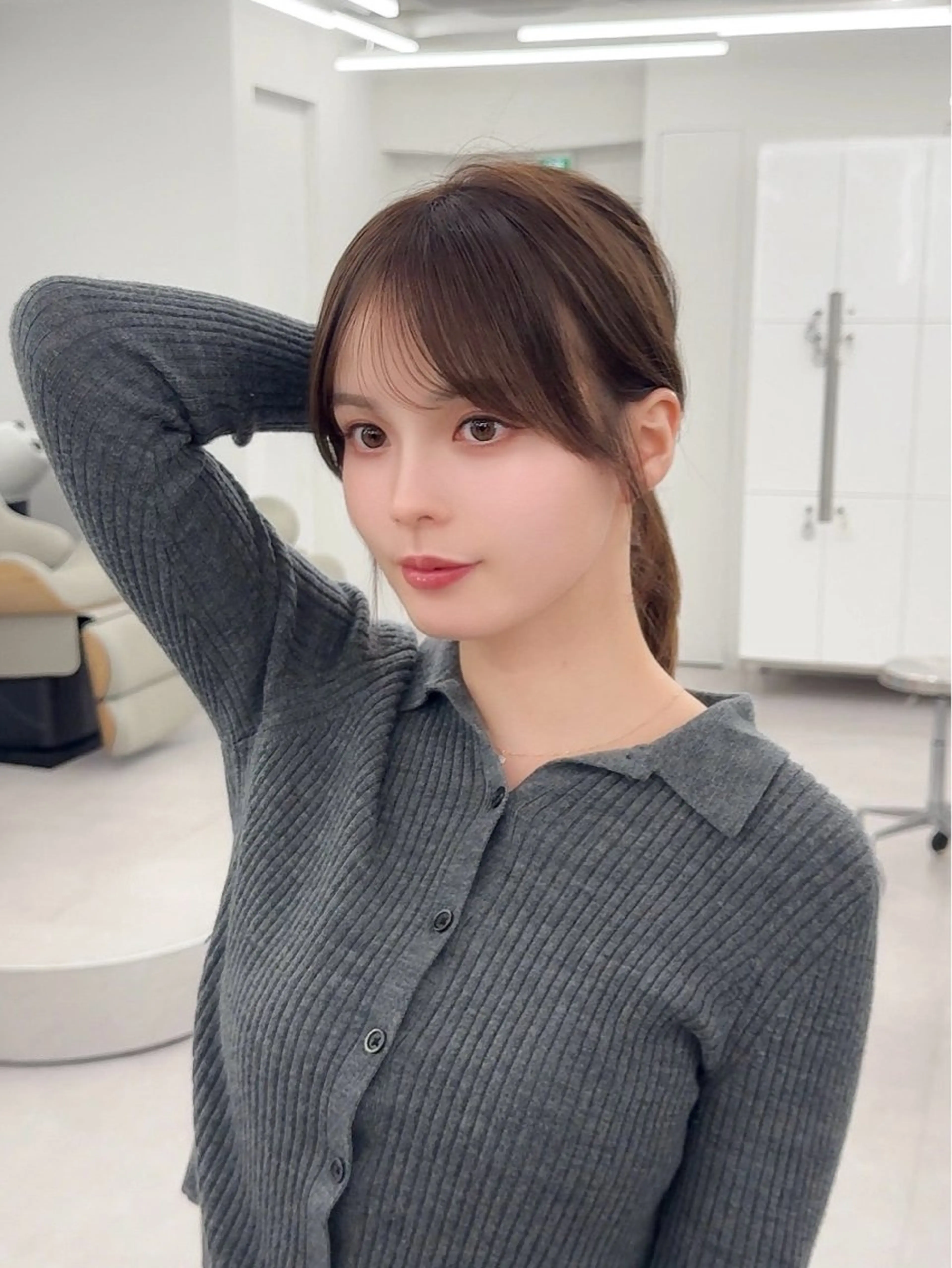 セミロング カラー ヘアアレンジ 顔周り&ミディアム 特化/池袋/kokiのヘアスタイル