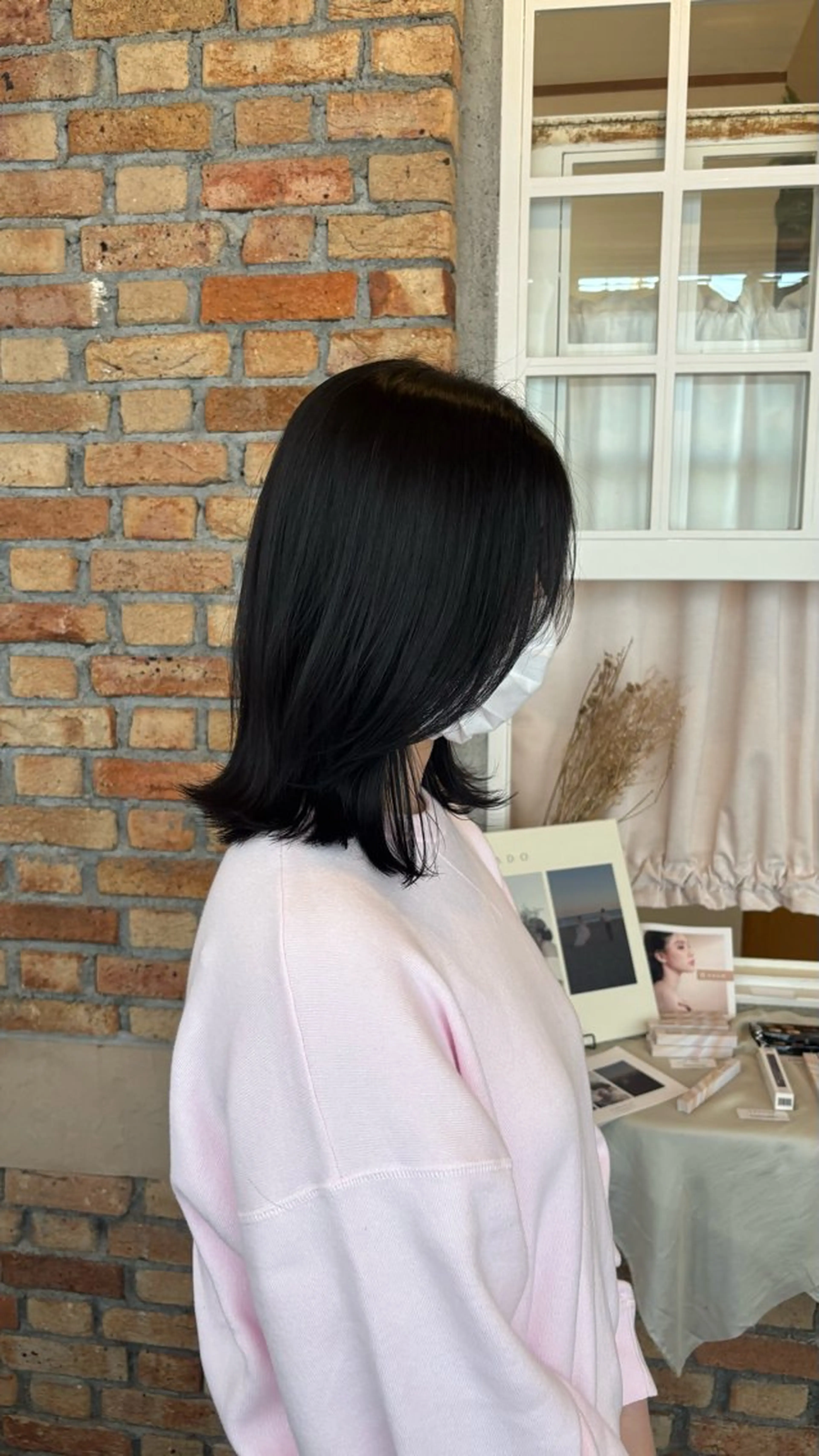 セミロング カラー ヘアカラー トリートメント 兼子莉彩 ／暗髪🤎／暖色🍒のヘアスタイル