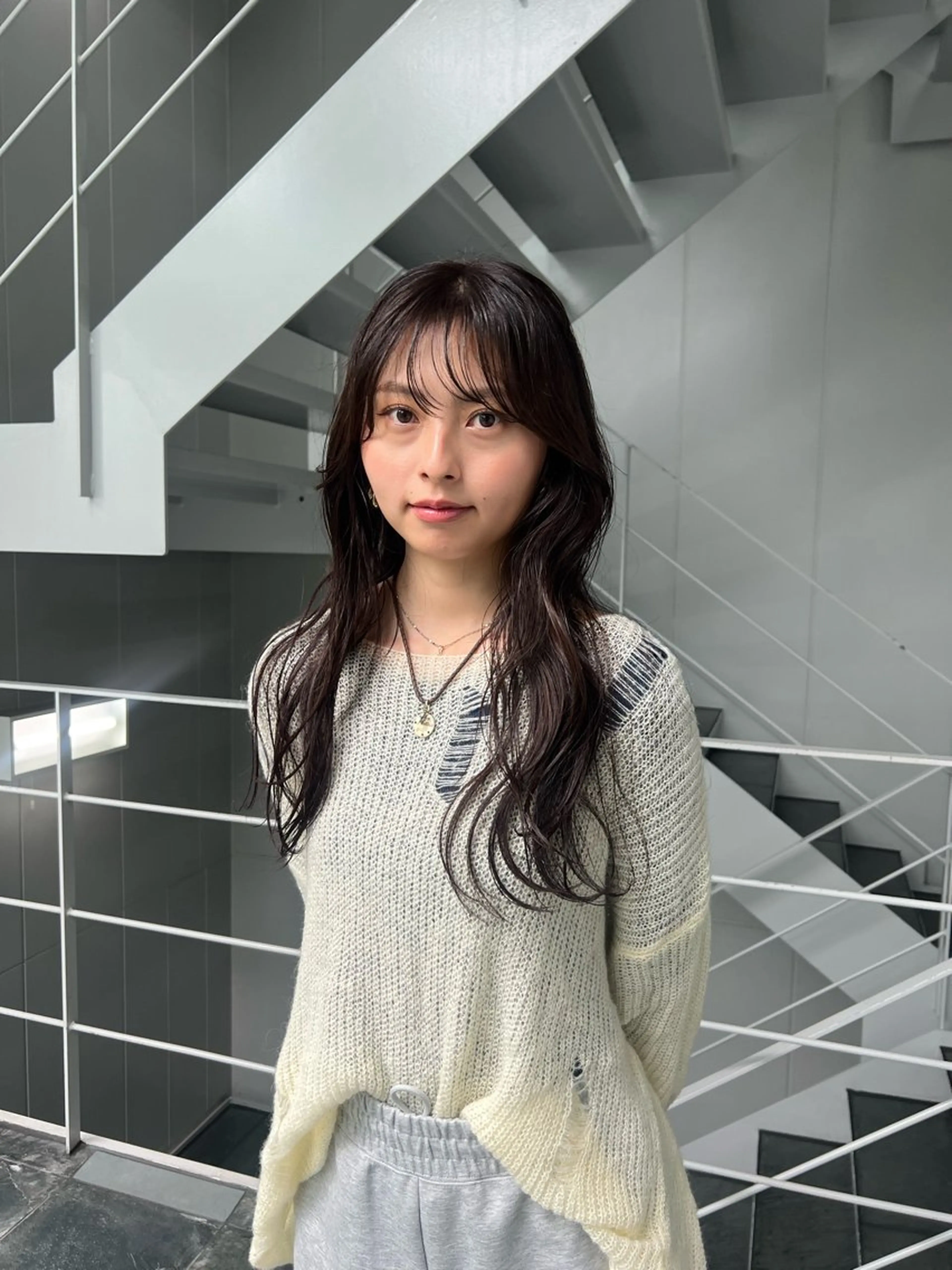 ロング ヘアカラー トリートメント 田中 蘭菜のヘアスタイル