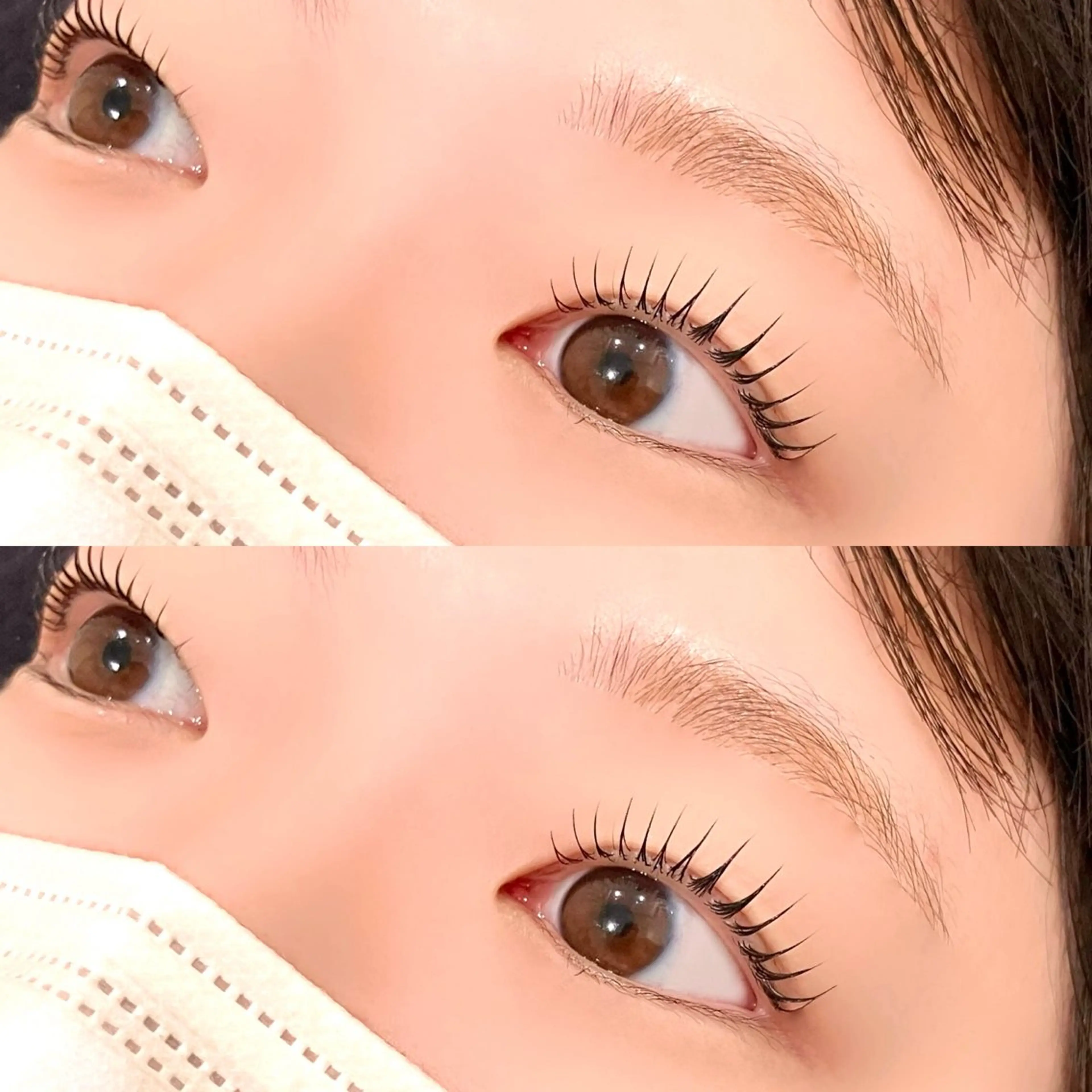 マツエク・マツパ ケラチンラッシュリフト 束感まつ毛 韓国風マツエク パリジェンヌラッシュリフト まつげパーマ ALPHAbyORIKA所属・束感まつげ｜ユキ 高評価｜堀江のマツエク・マツパデザイン