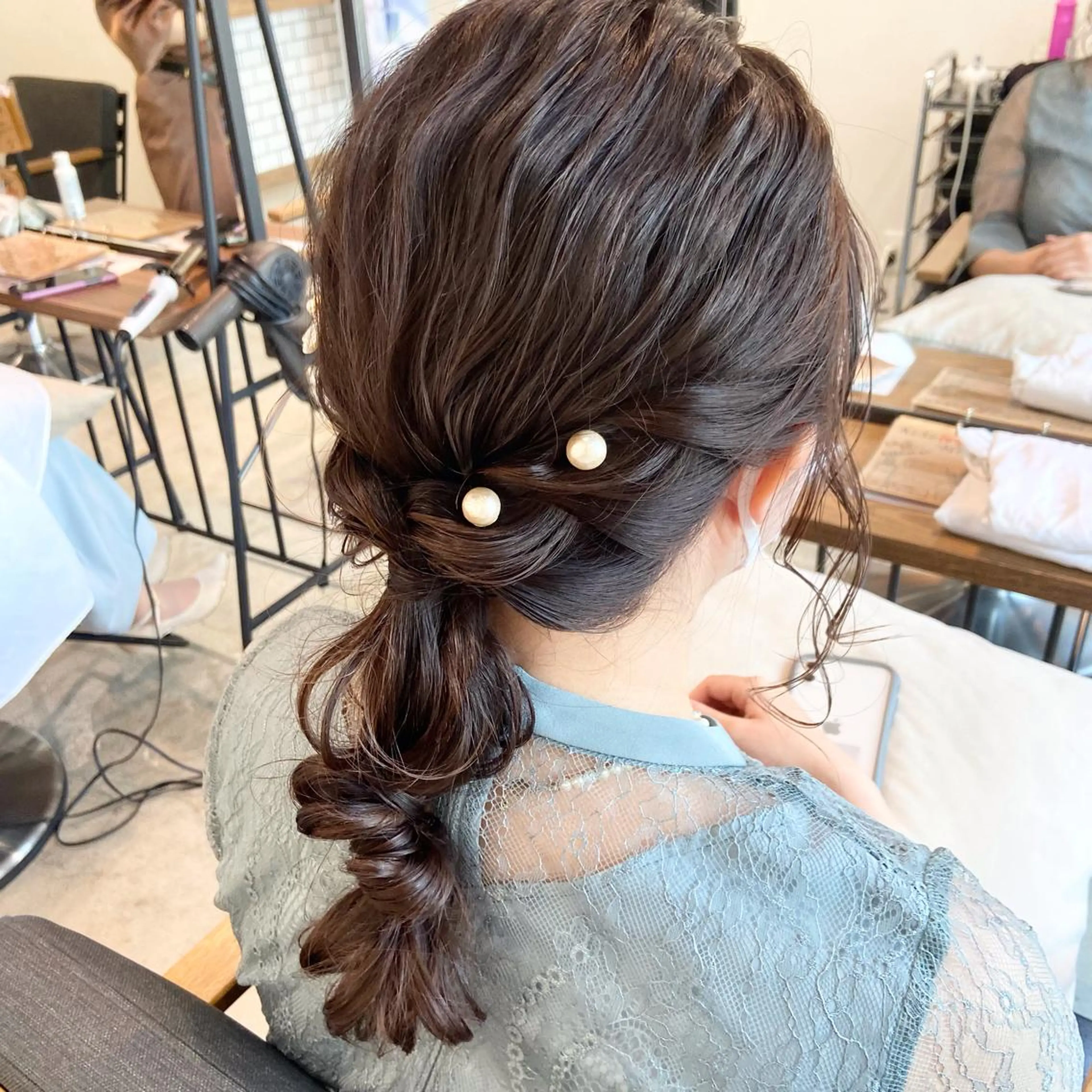 セミロング ヘアアレンジ 🌷レイヤーカット/ フルキシオリ🌷のヘアスタイル