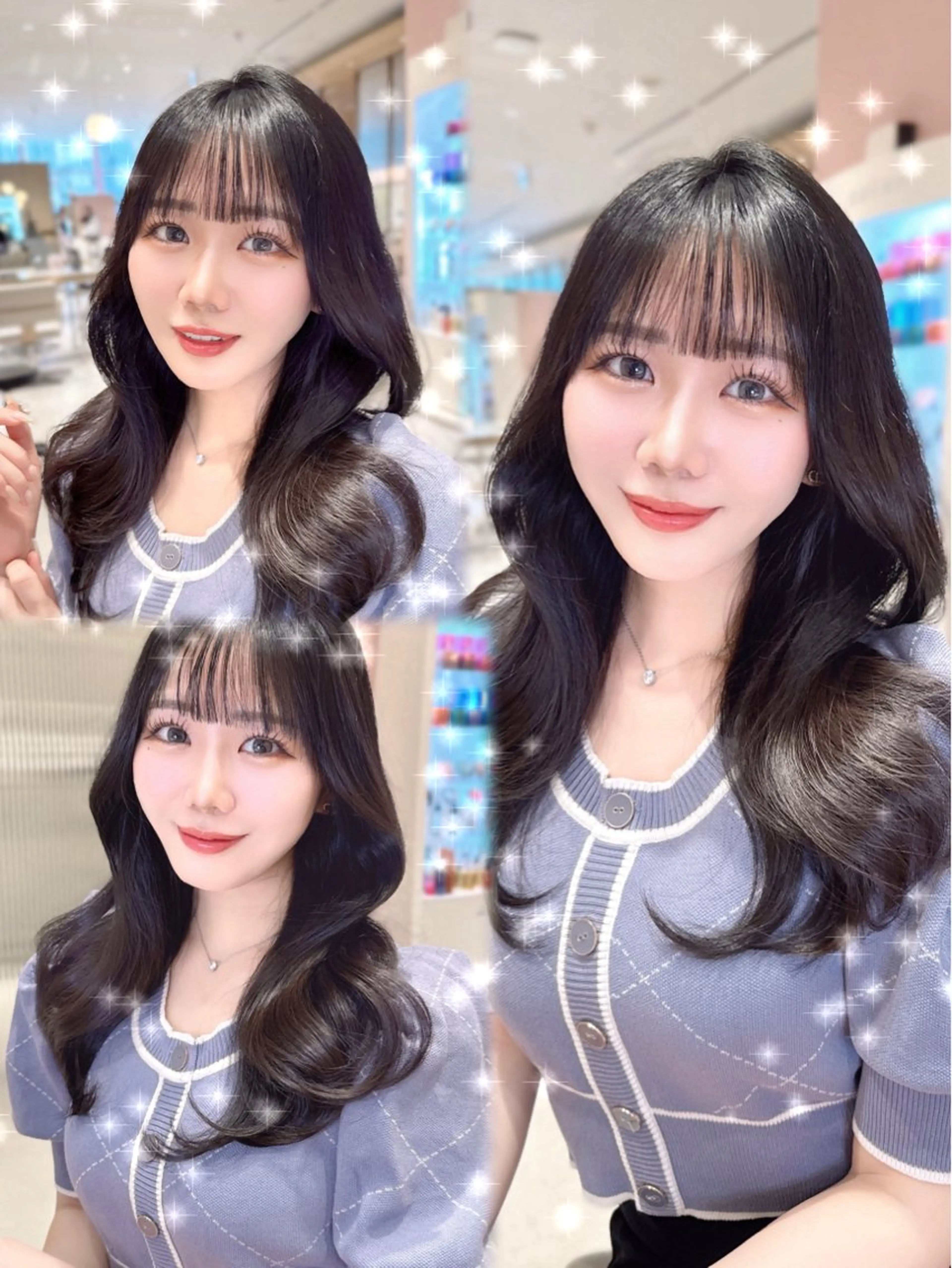 ロング カラー カット ヘアカラー トリートメント ヘッドスパ ヘアセット 韓国ヘア/レイヤー/ 顔まわり/りょーとのヘアスタイル