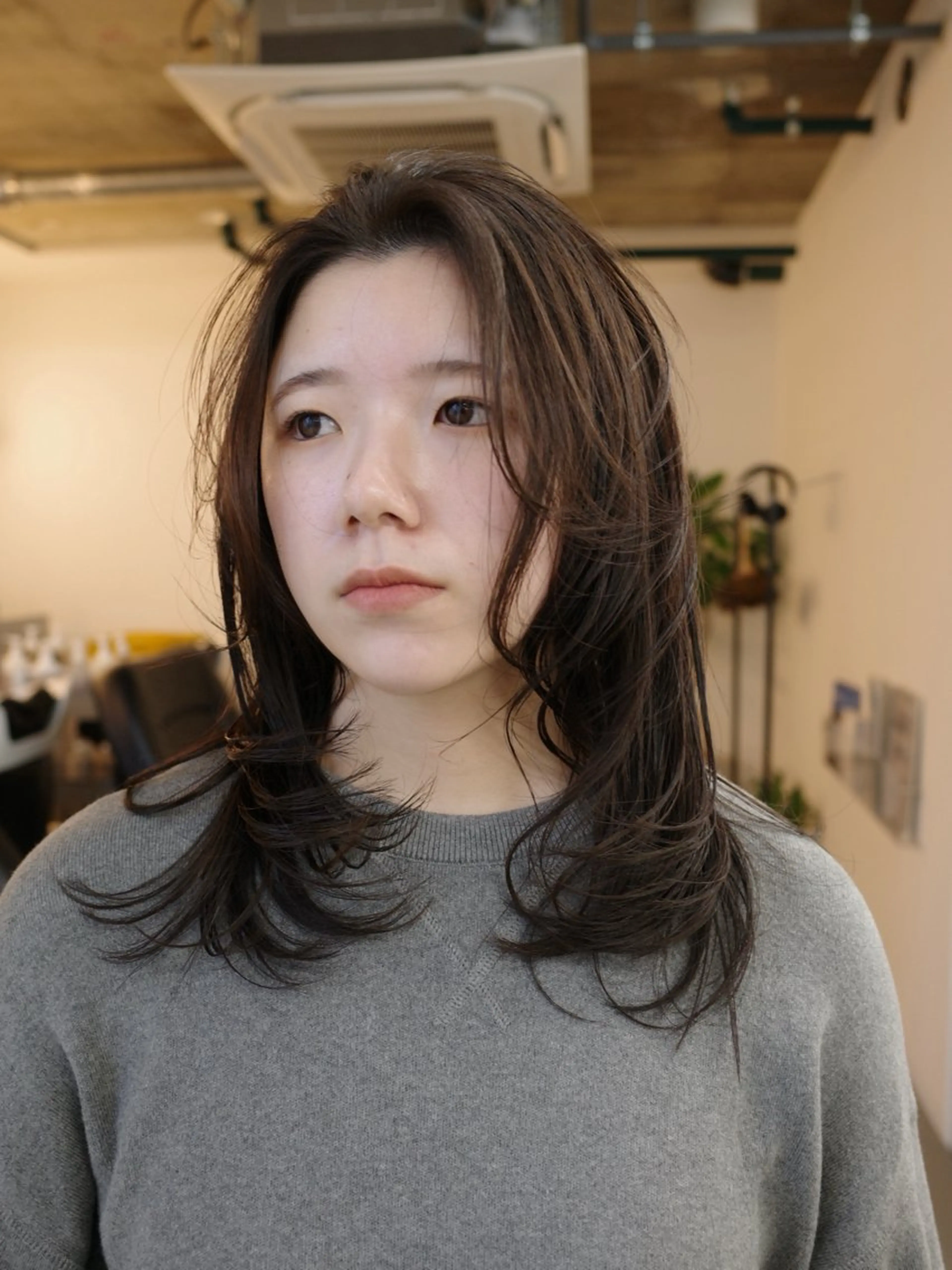 ミディアム カラー レイヤーカット カット トリートメント tension 【テンション】のヘアスタイル