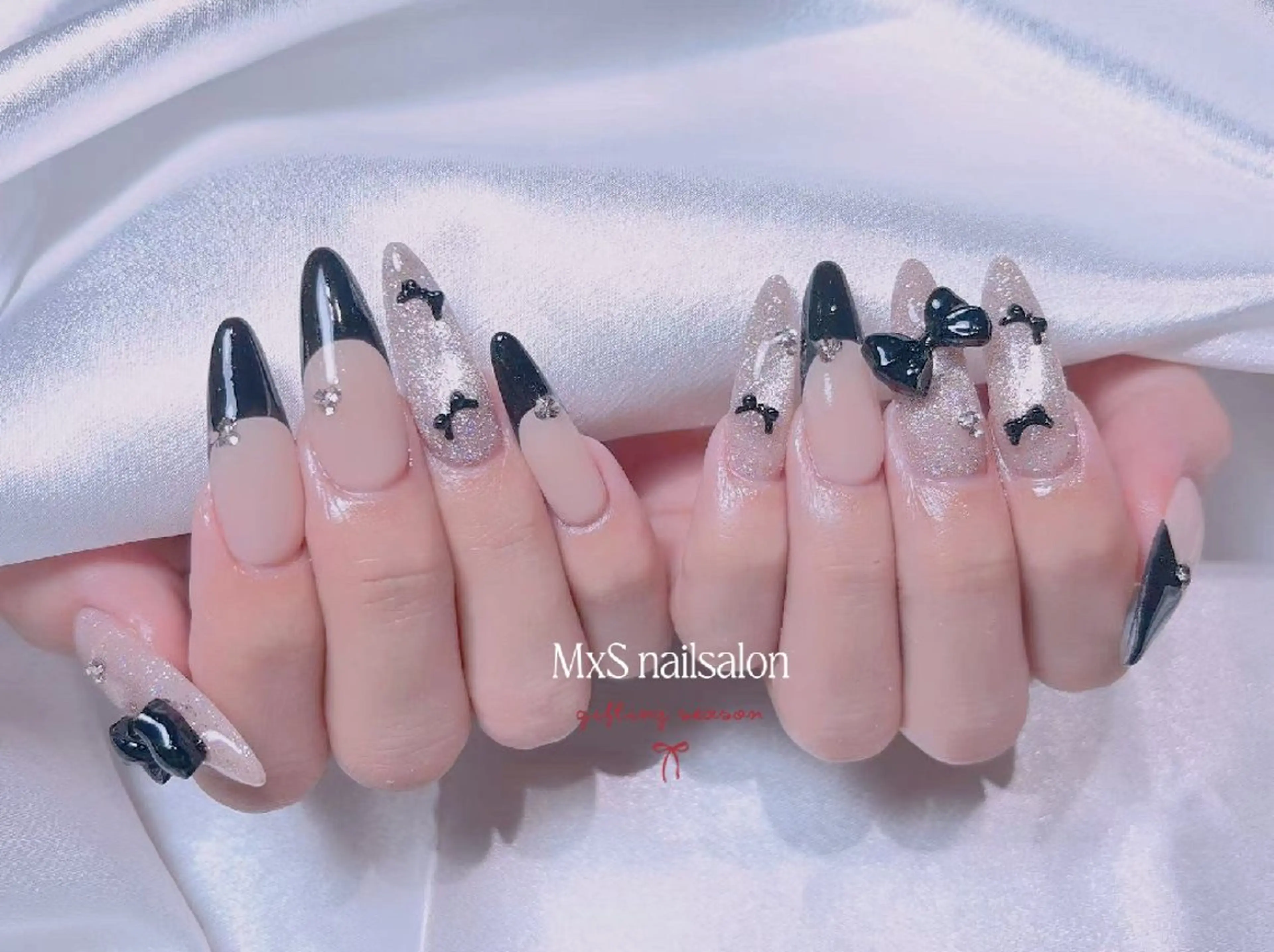 ネイル ジェルネイル 韓国ネイル マグネットネイル パラジェル ワンホンネイル ハンドネイル M×S Nail みなのネイルデザイン