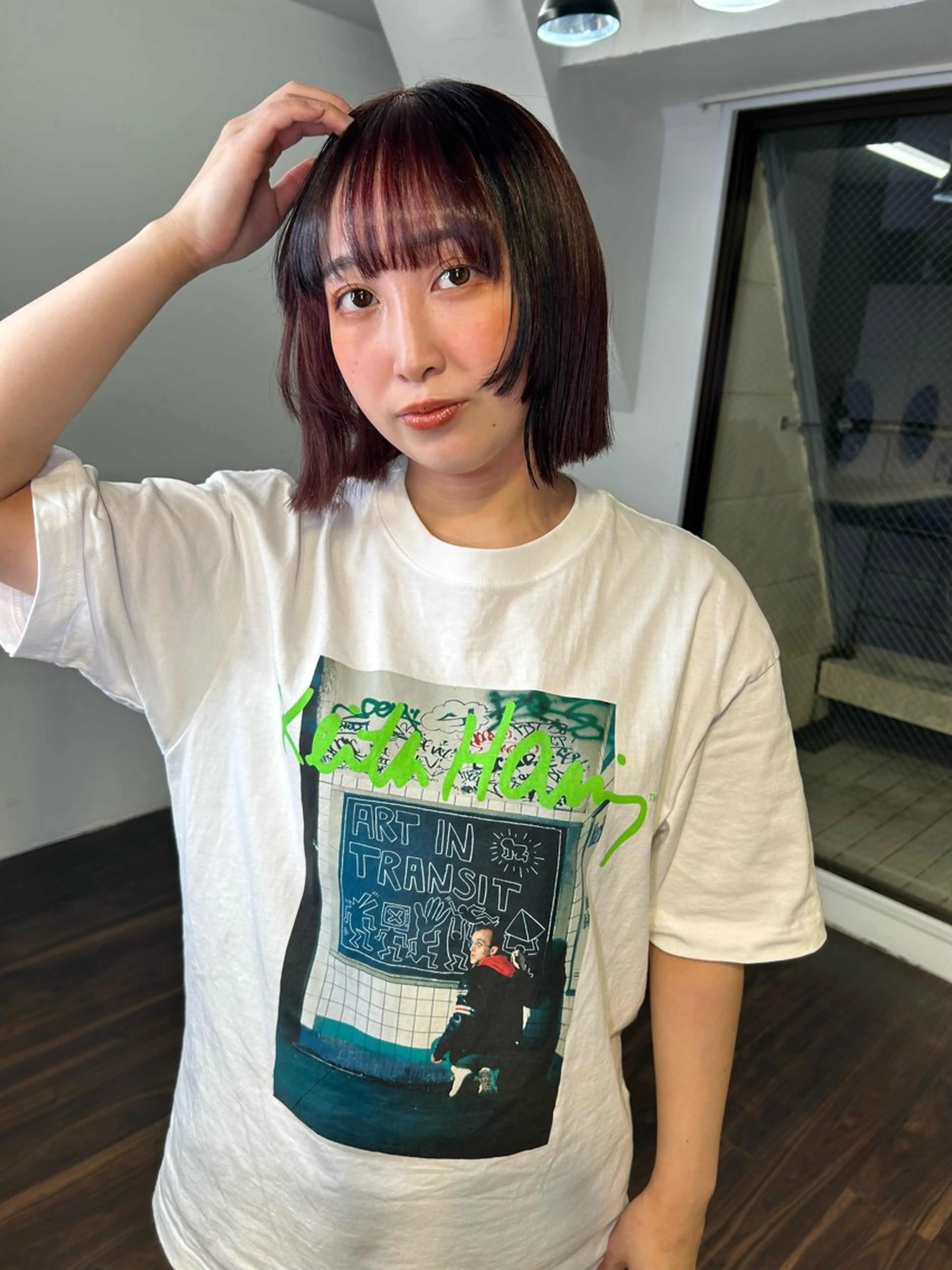 ミディアム カラー デザインカラー レッドカラー 透明感カラー/レイヤ ー🌙Honokaのヘアスタイル