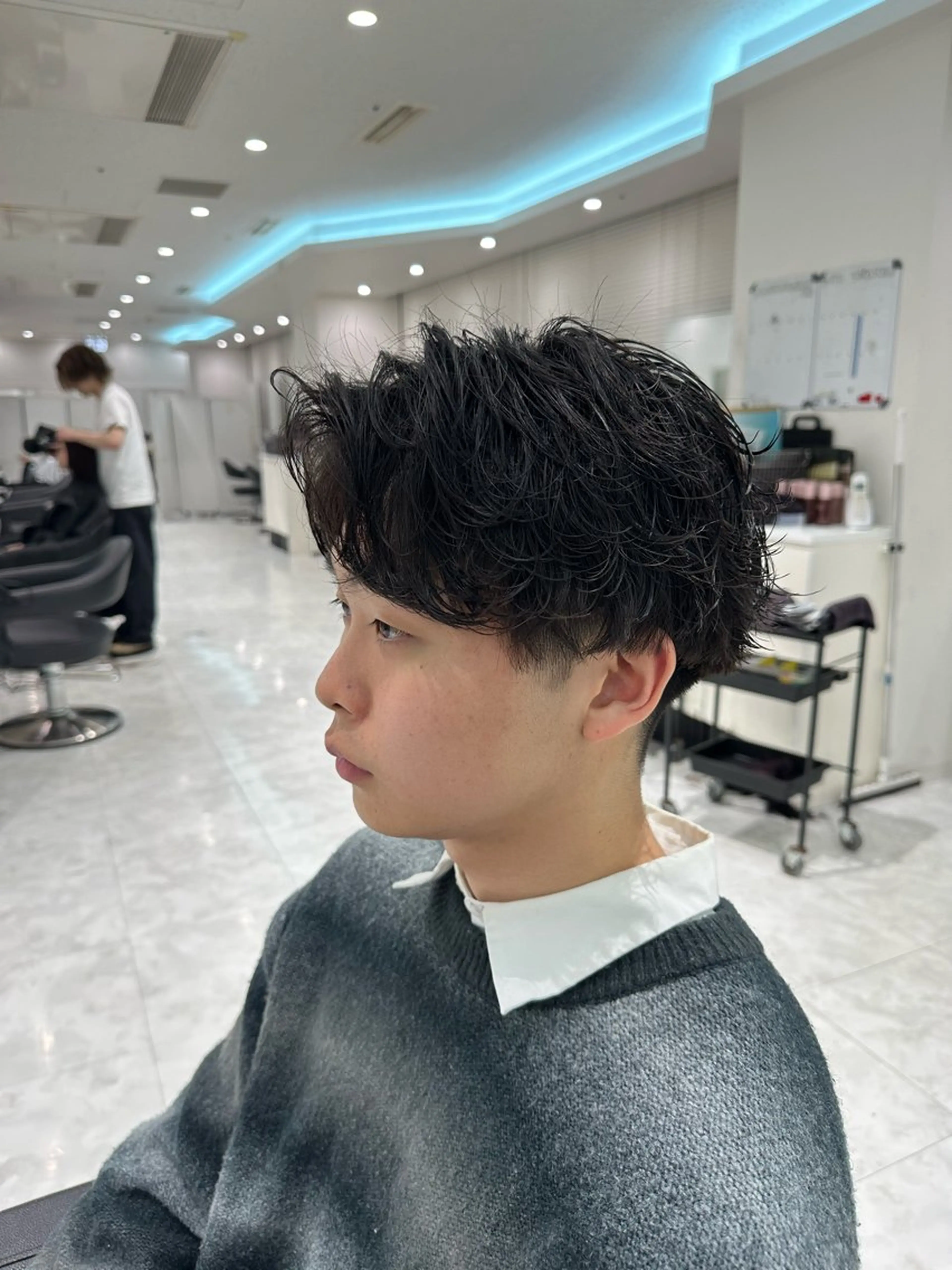 ショート パーマ メンズ カット パーマ 🐺韓国風メンズ特化 あさひ🐺のヘアスタイル