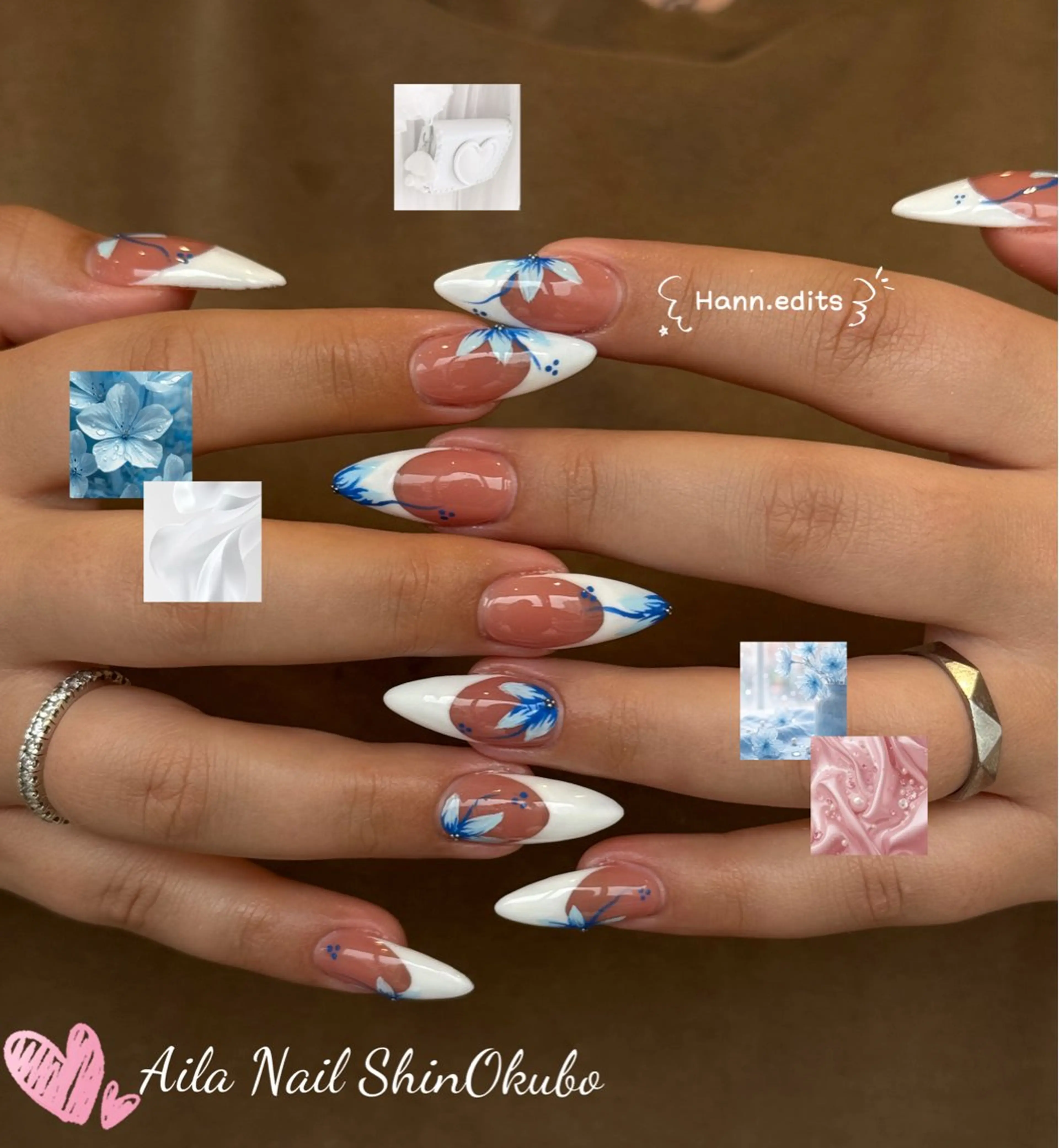 ミディアム 韓国風ヘア ハンドネイル Aila Nail HanChanのネイルデザイン