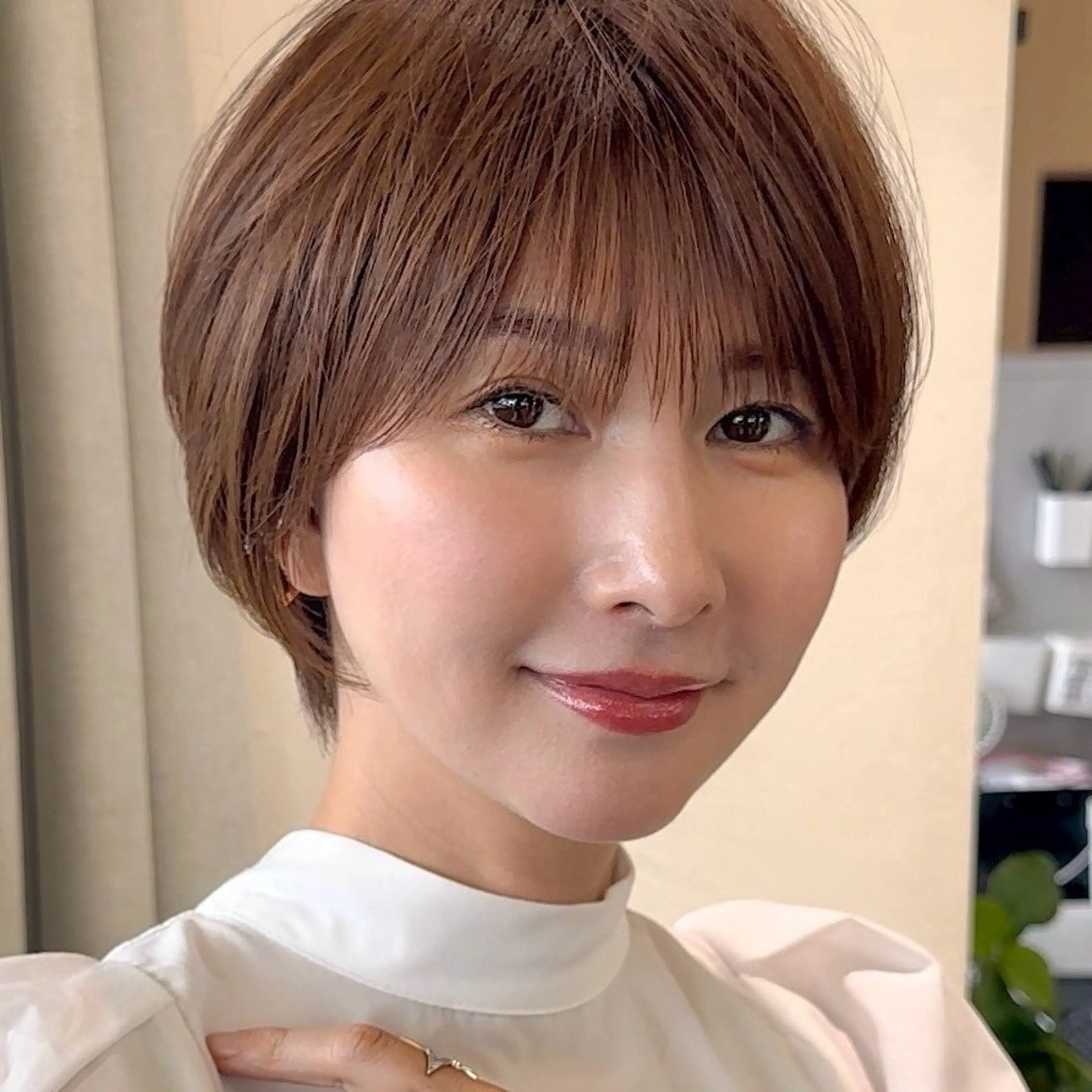 ショート fitするカット♡ 暖色/ふうか◠‿◠のヘアスタイル