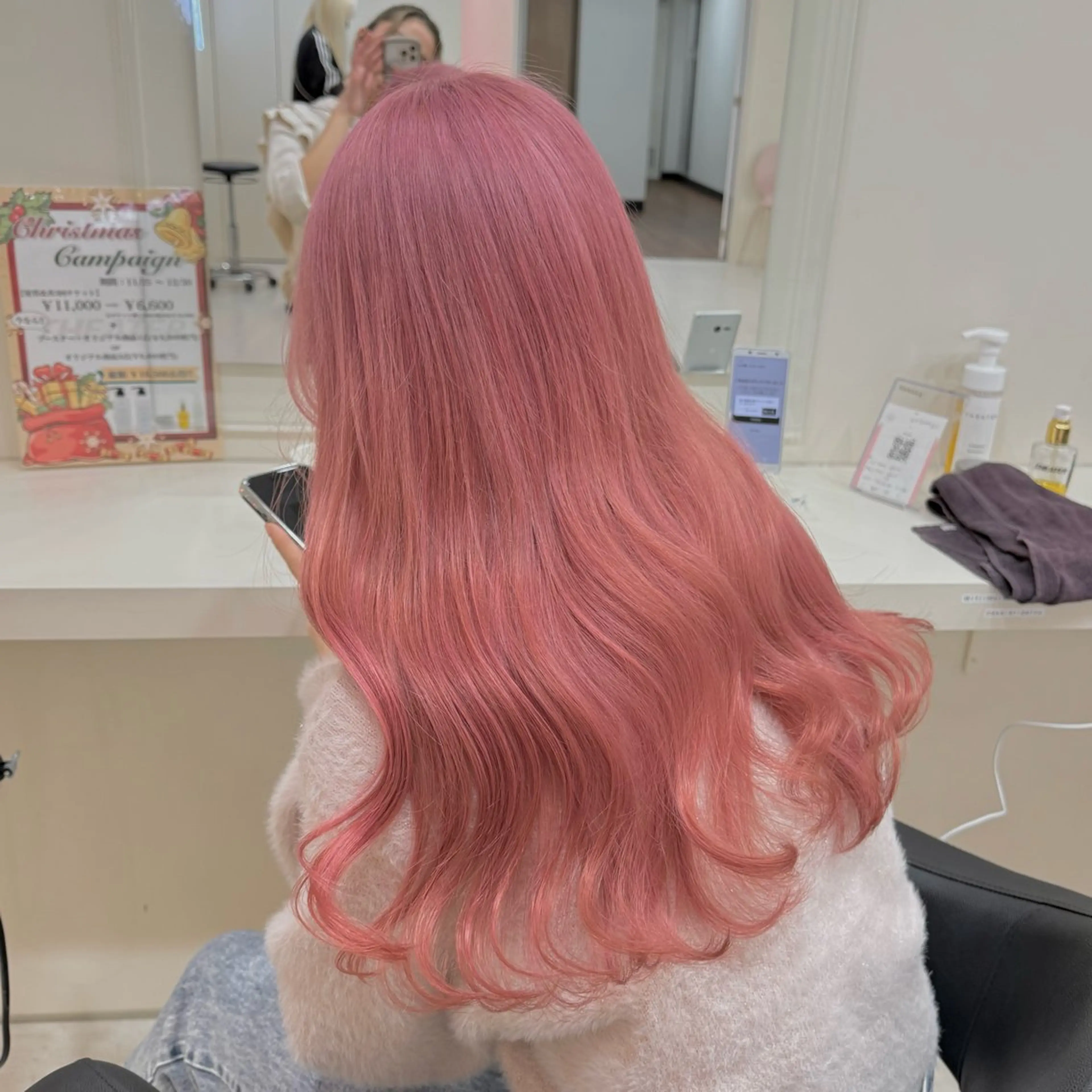 ロング 🎀🫧透明感 ピンクラベンダー💟のヘアスタイル