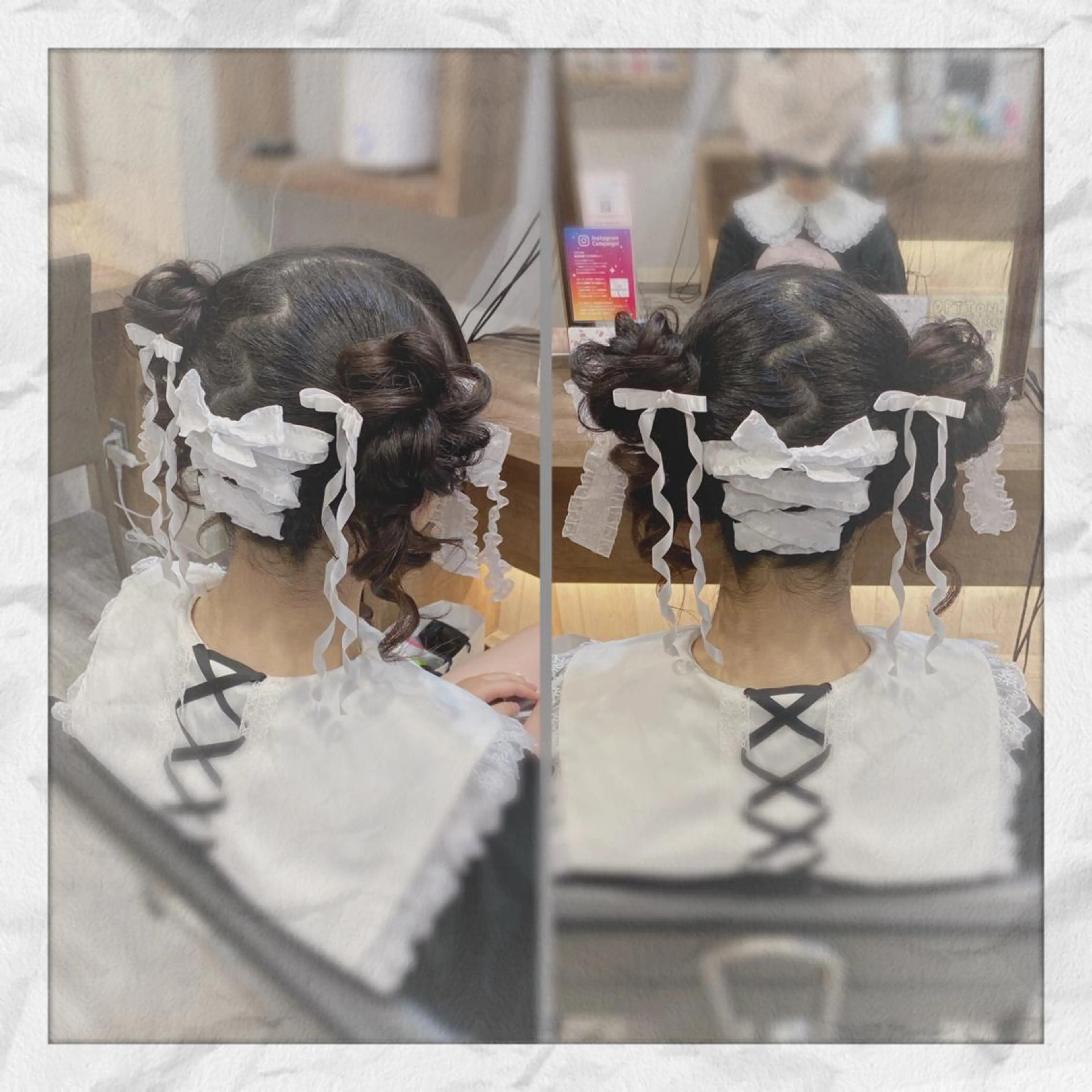 セミロング ヘアアレンジ ヘアセット ヘアセット/着付け 𓇼 松本 夏美𓇼のヘアスタイル