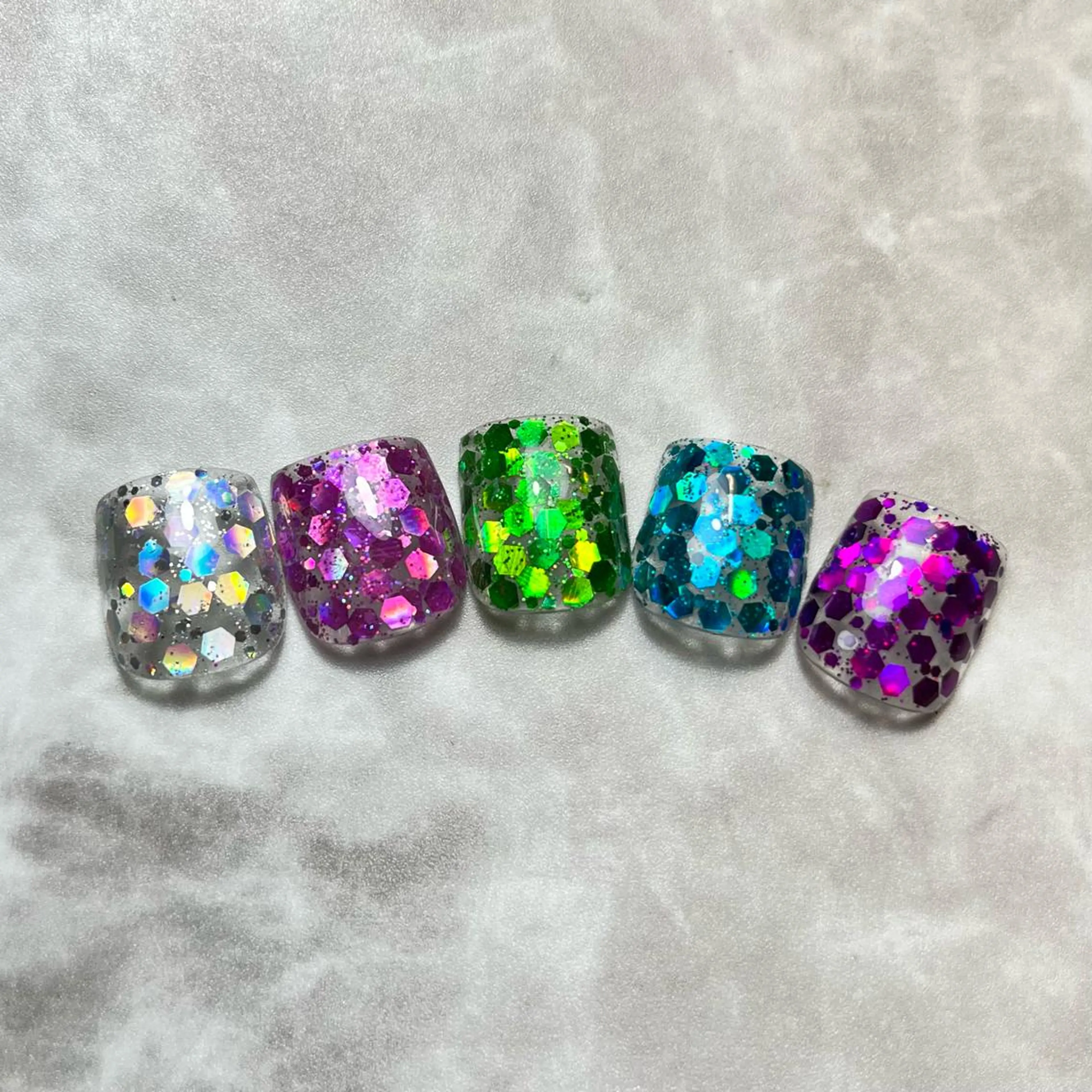 ネイル フットネイル ラメ(グリッター) Jasmine NAILのネイルデザイン