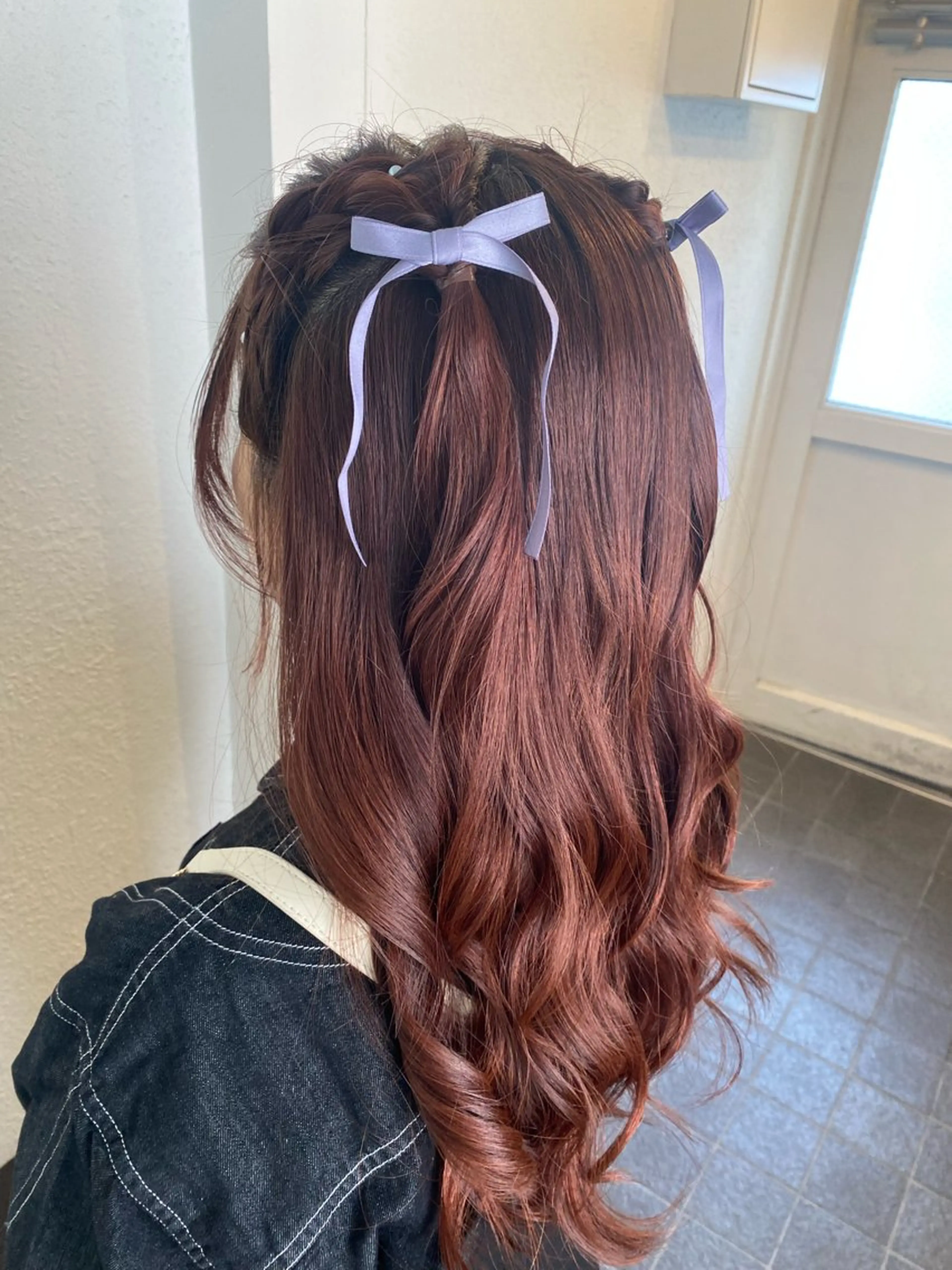 ロング カラー ヘアアレンジ 🍒ᩚ名駅/艶髪 縮毛矯正/あゆ🍒ᩚのヘアスタイル