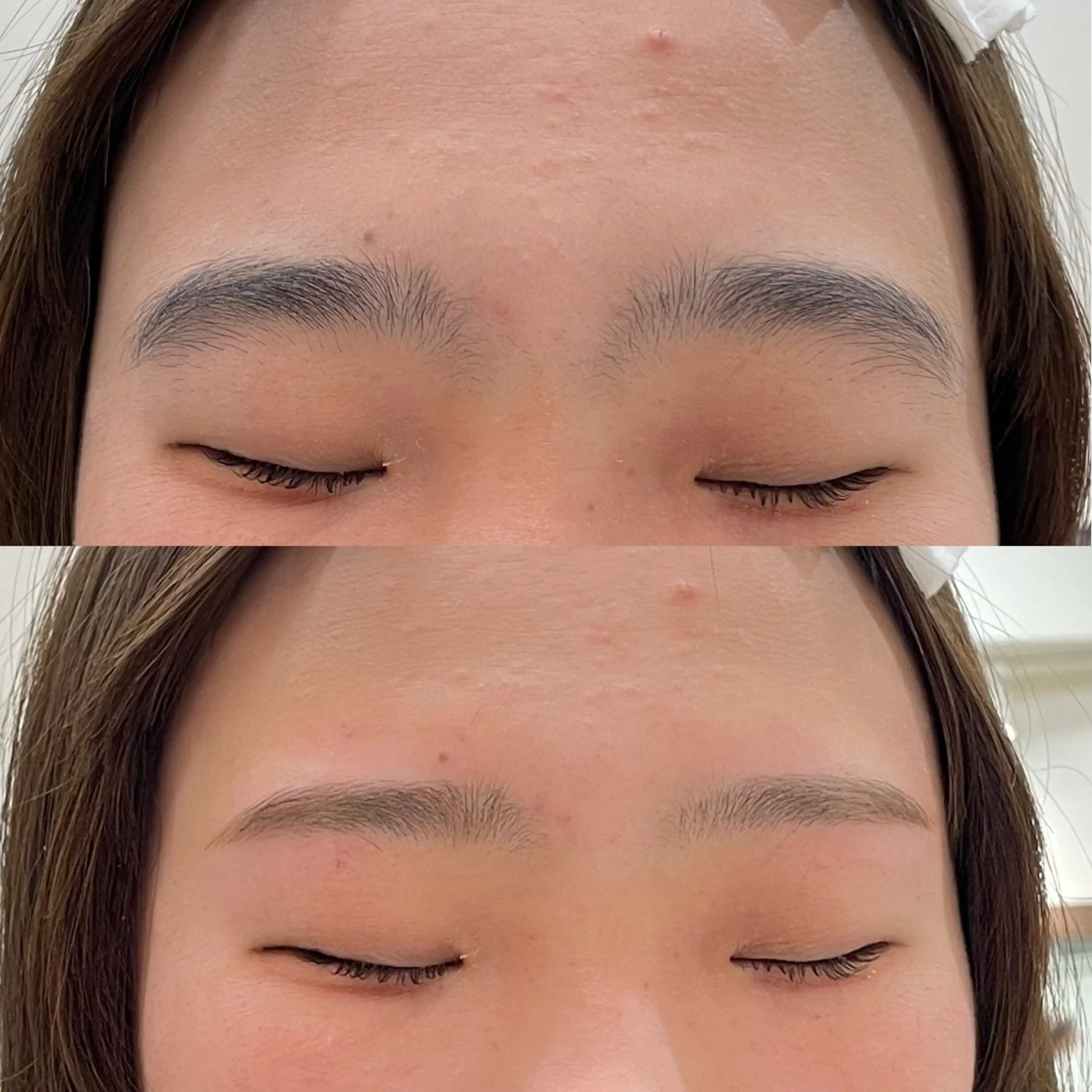 アイブロウ 垢抜け小顔レイヤー オリーブ/スミレのヘアスタイル