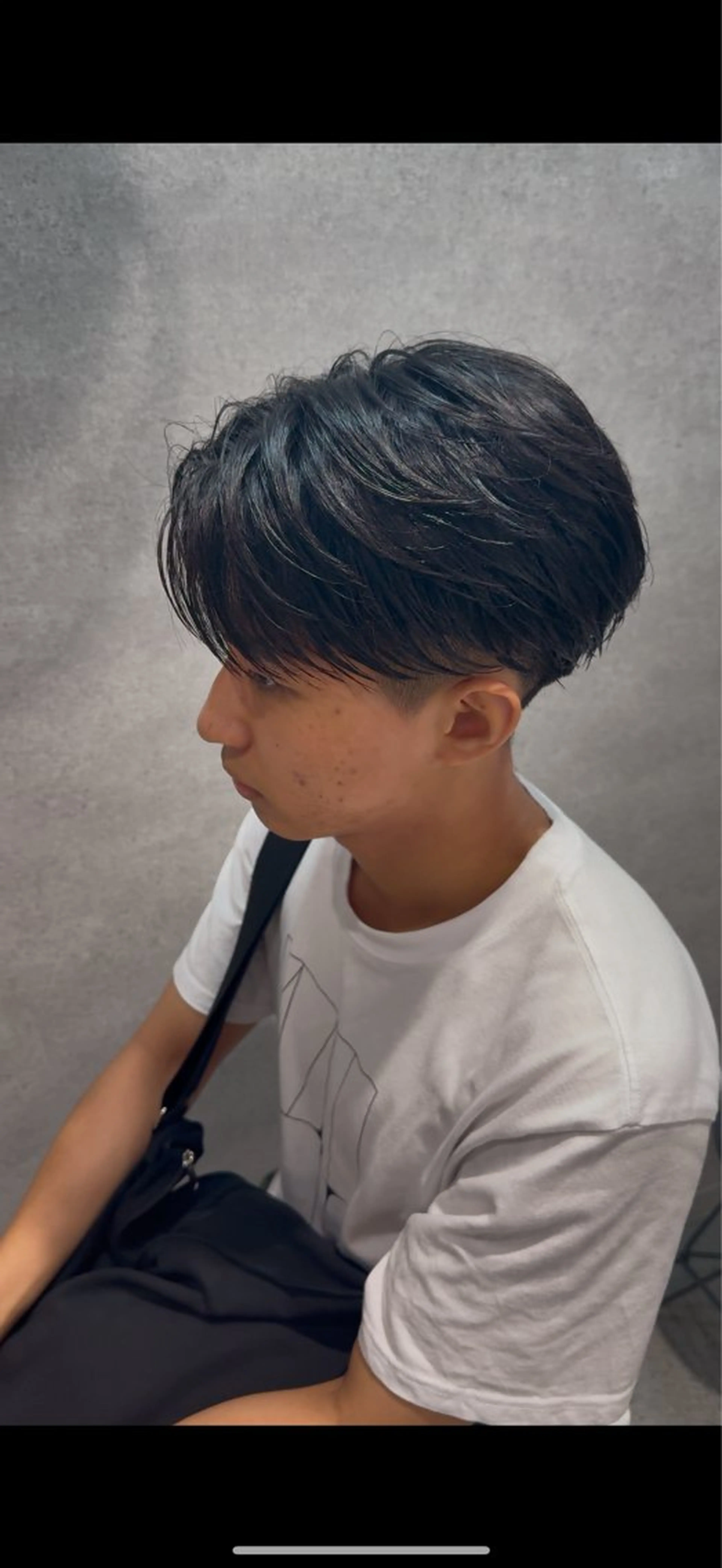 ショート パーマ ヘアアレンジ メンズ カット パーマ ヘアセット Ryo横浜韓国ヘア/ 曲がる縮毛矯正特化のヘアスタイル