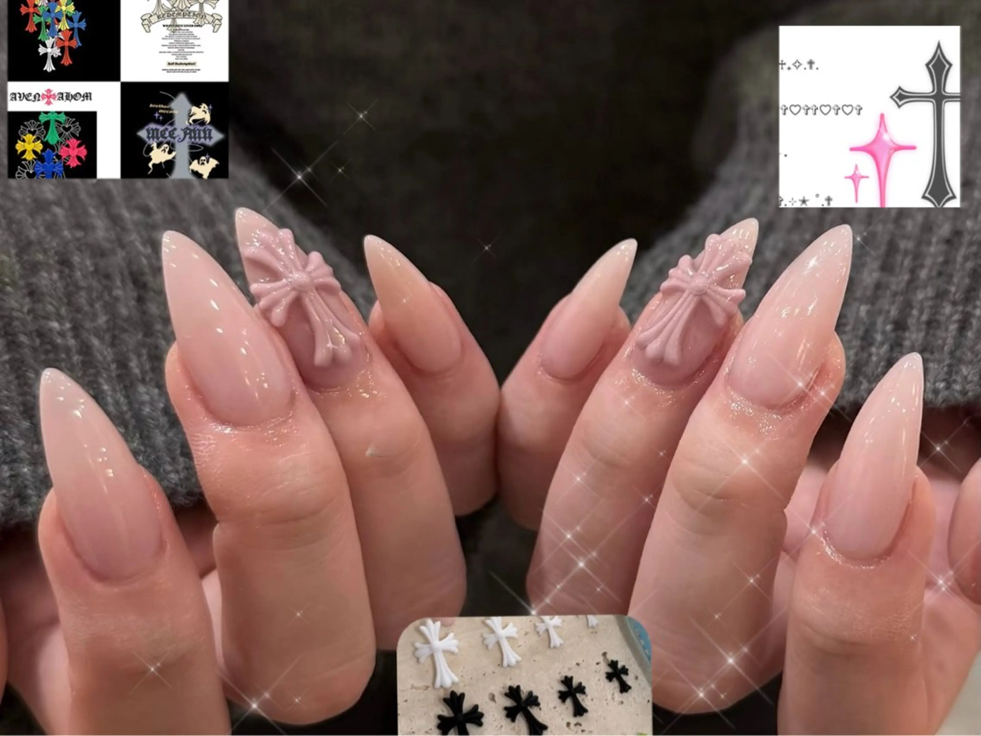 【チップ長さだし】ins大人気クロムネイル9500の写真