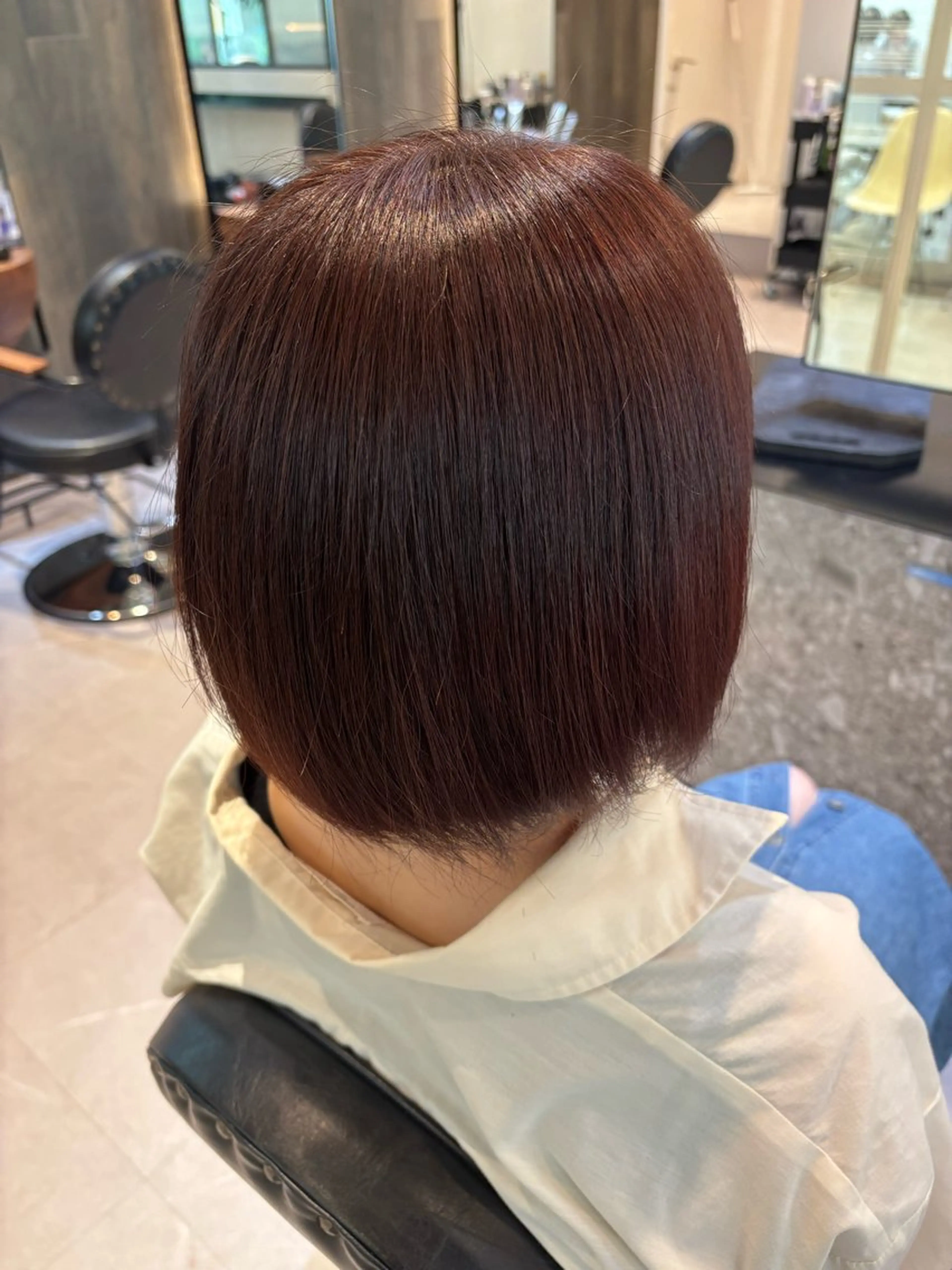 ショート カラー ブラウンカラー ピンクカラー ピンクブラウン カラー/髪質改善 トリートメント/優果のヘアスタイル