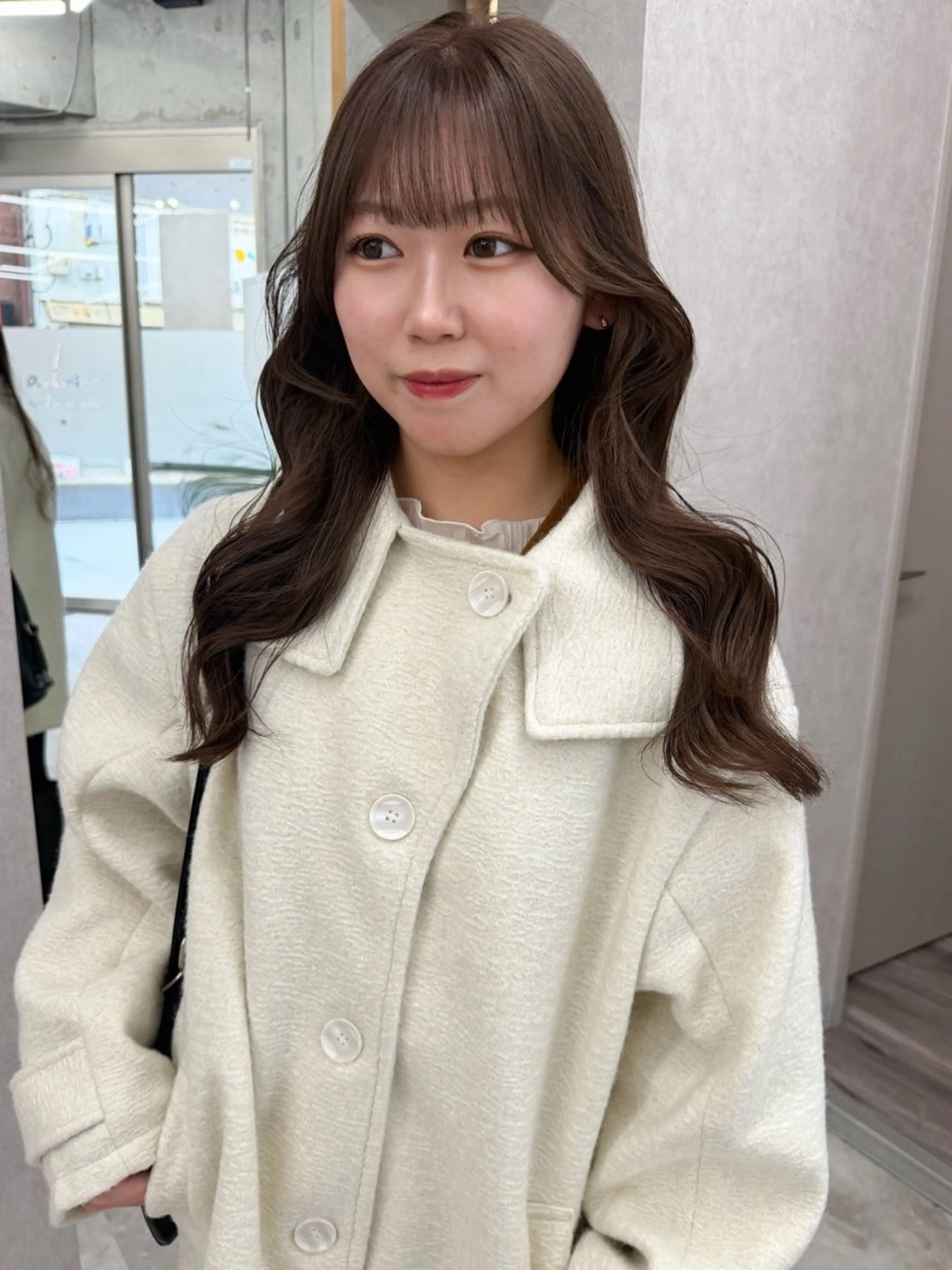 セミロング カラー ブリーチ ブラウンカラー ミルクティーブラウン トリートメント ヘアカラー ブリーチ/ベージュ 💕/momoaのヘアスタイル