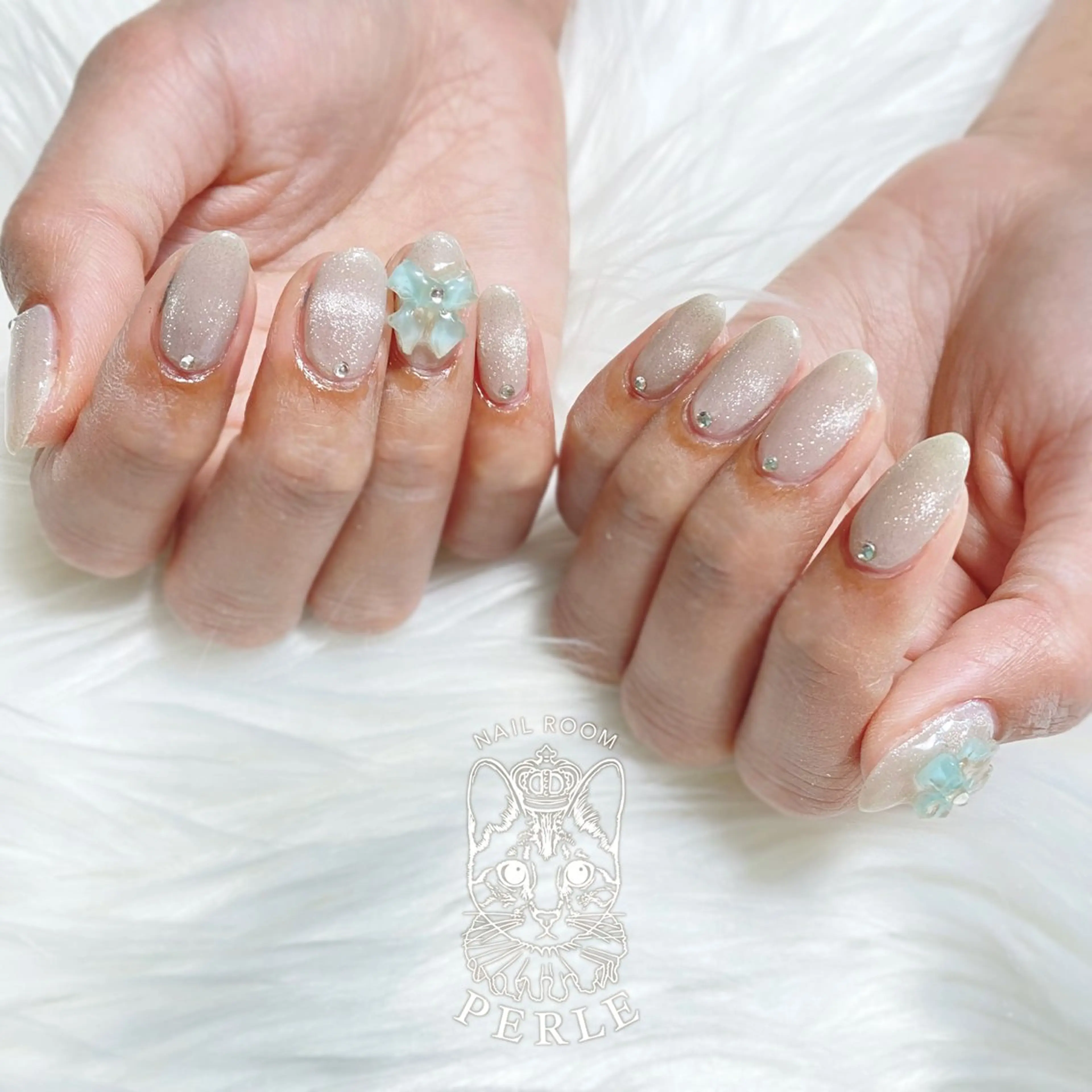 ネイル リボン nail room Perleのネイルデザイン