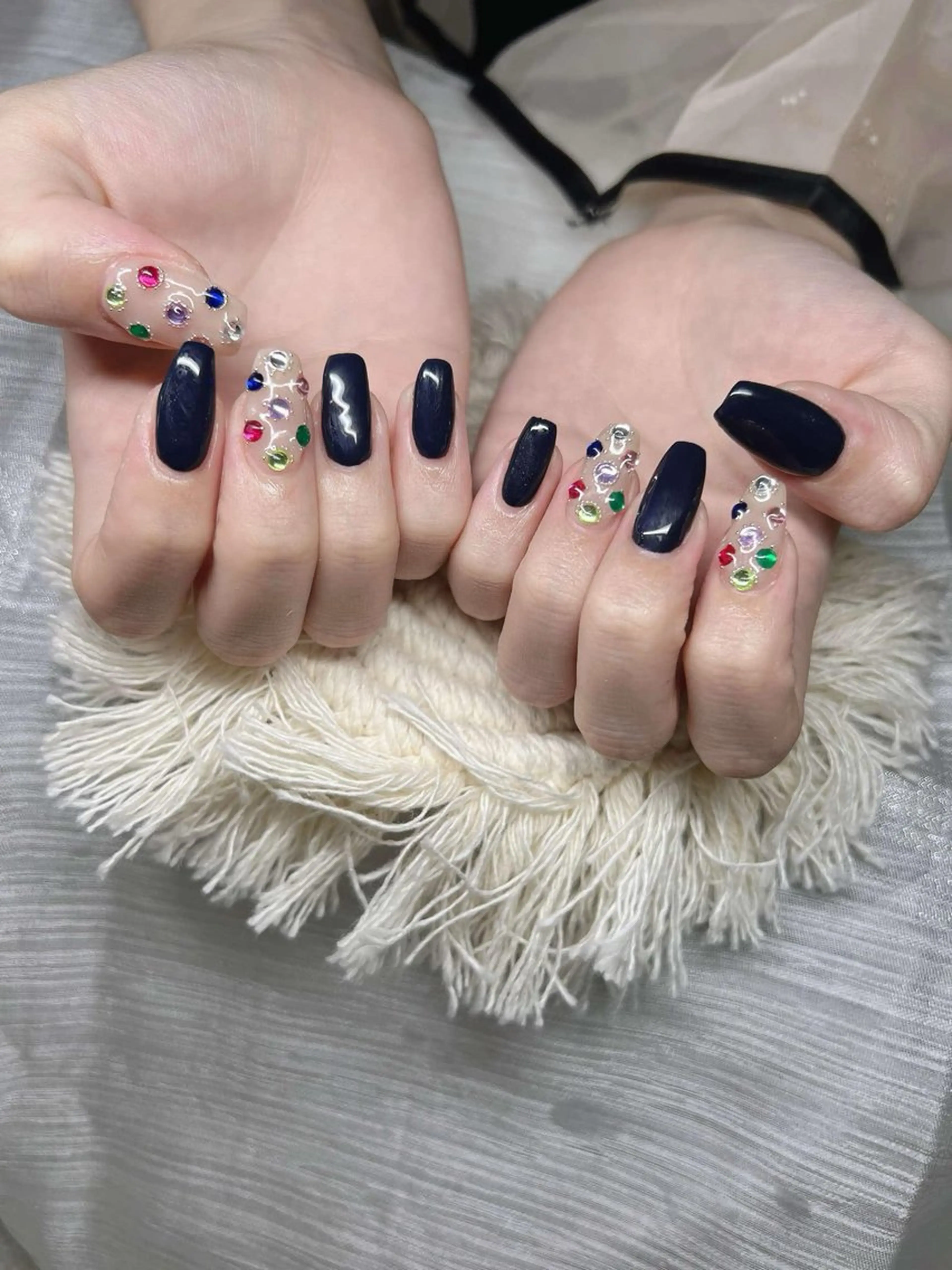 ネイル オーロラネイル チークネイル 長さ出し フットネイル フレンチネイル Lee Nails チップ長さだし専門店のネイルデザイン