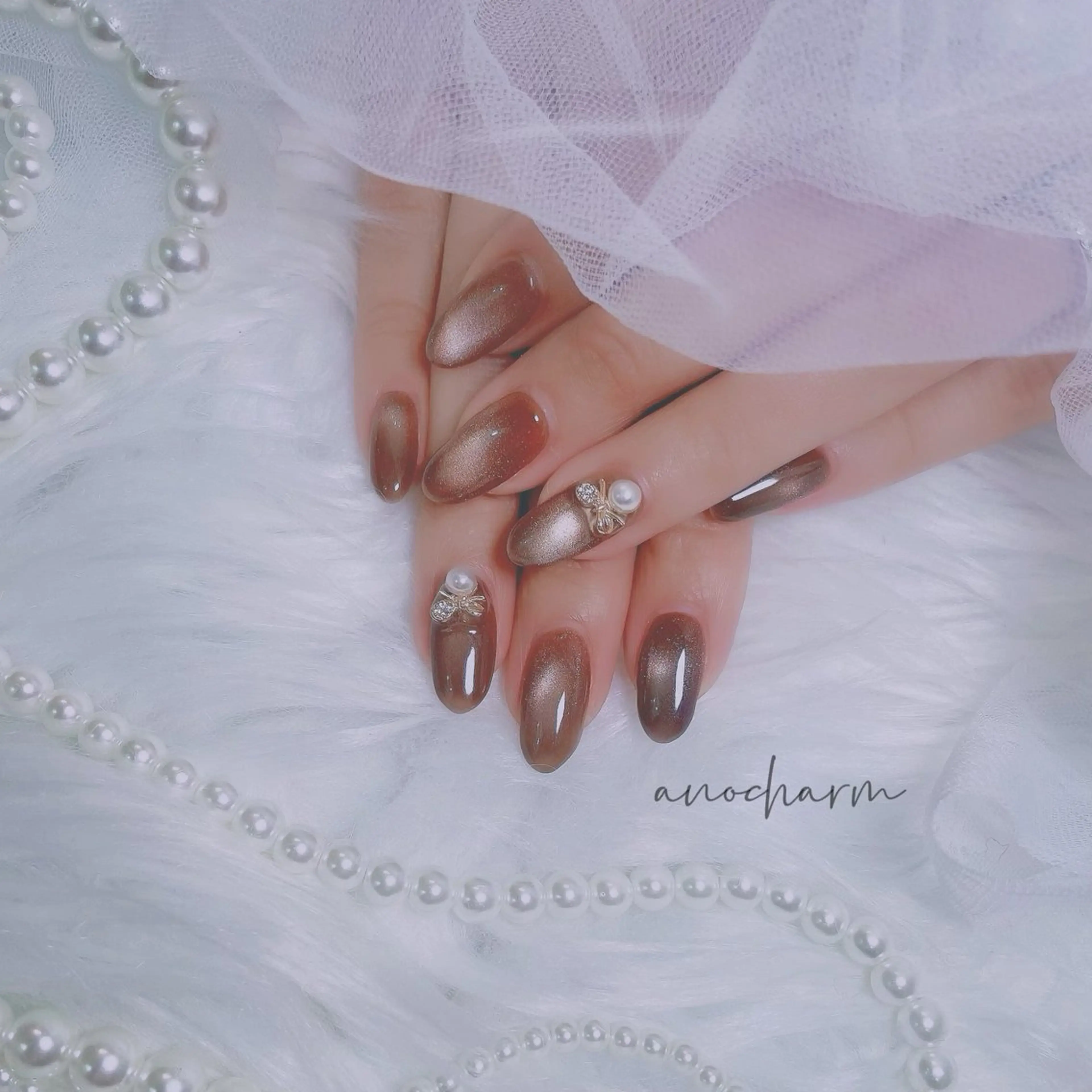 ネイル マグネットネイル ハンドネイル anocharm _annaのマツエク・マツパデザイン