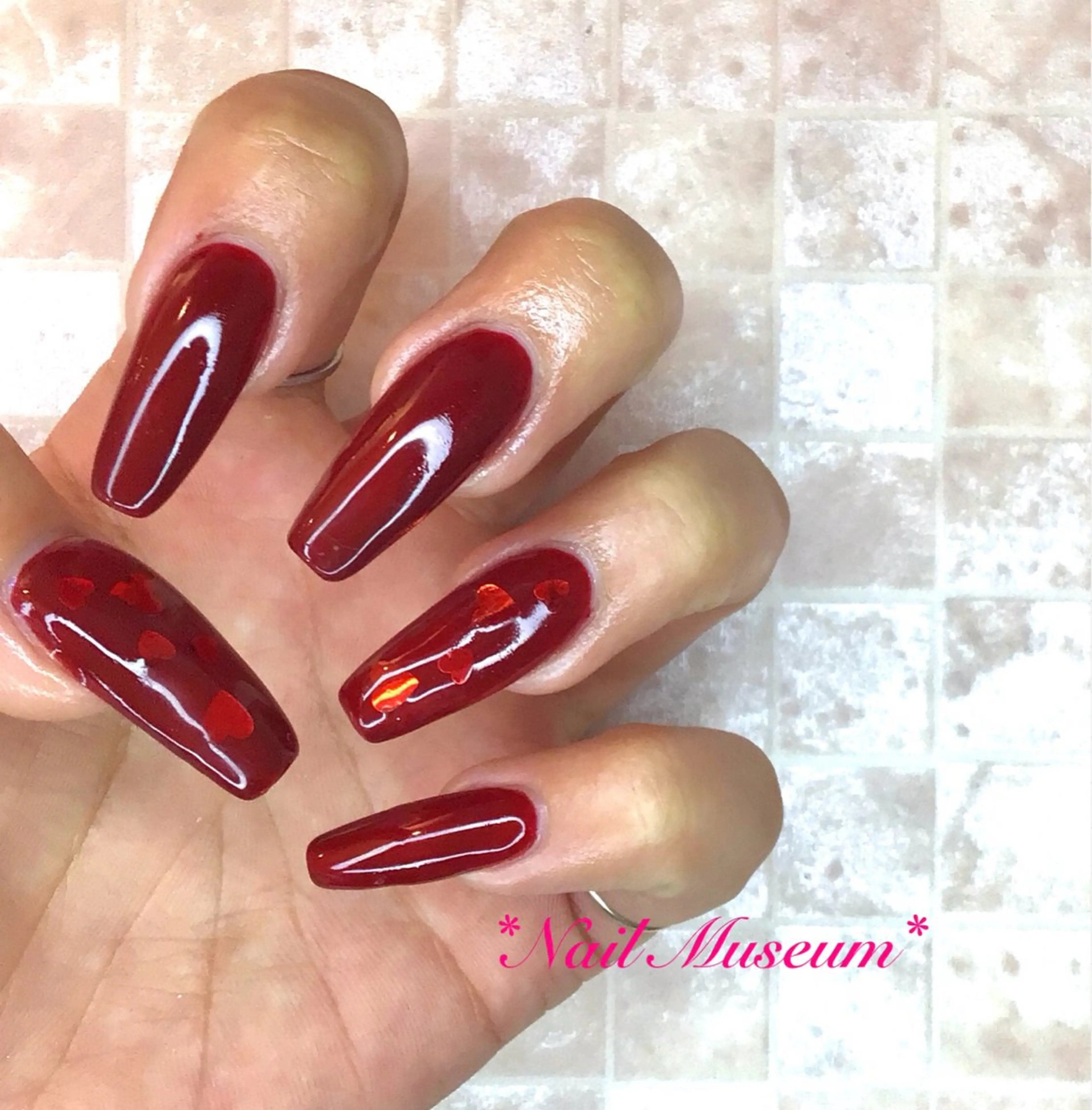 ネイル アートネイル フットネイル フレンチネイル ジェルネイル ハート マグネットネイル💛 Hayakawaのネイルデザイン