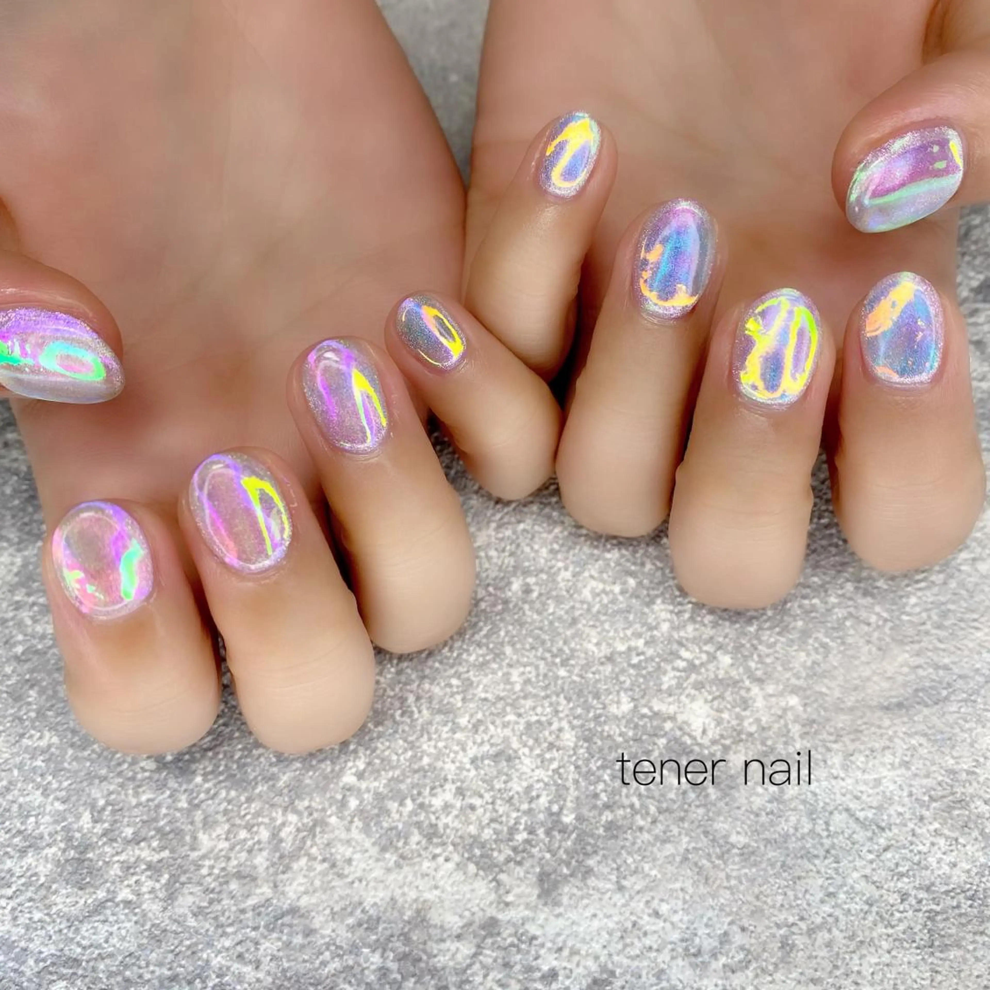 ネイル 氷ネイル・うるうるネイル テネルネイル tener nailのネイルデザイン