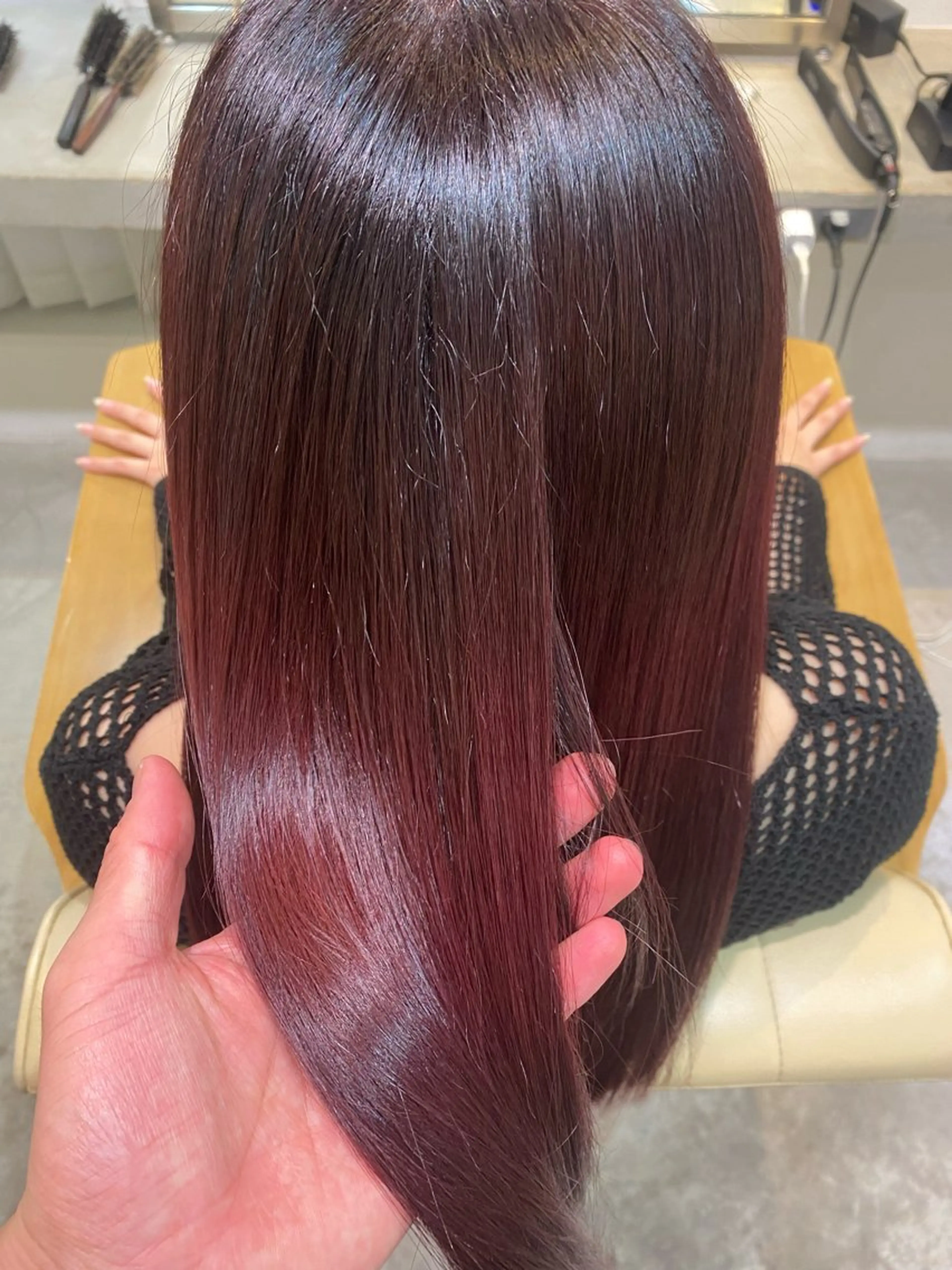 カラー レッドカラー ヘアカラー トリートメント 大関 星翔のヘアスタイル