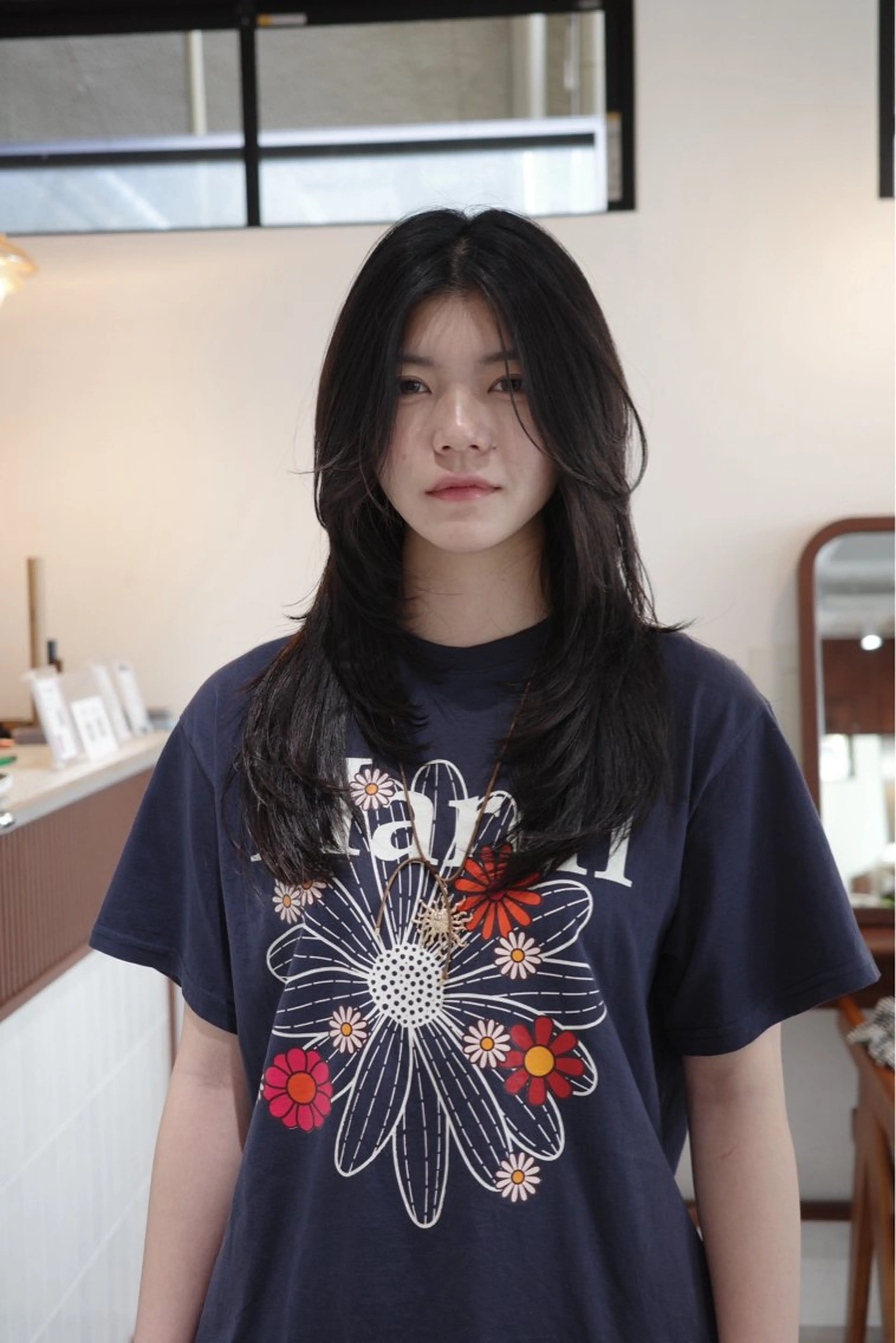 セミロング カラー ヘアアレンジ カット ヘアカラー トリートメント opus 店長大和 レイヤー/赤み消しのヘアスタイル