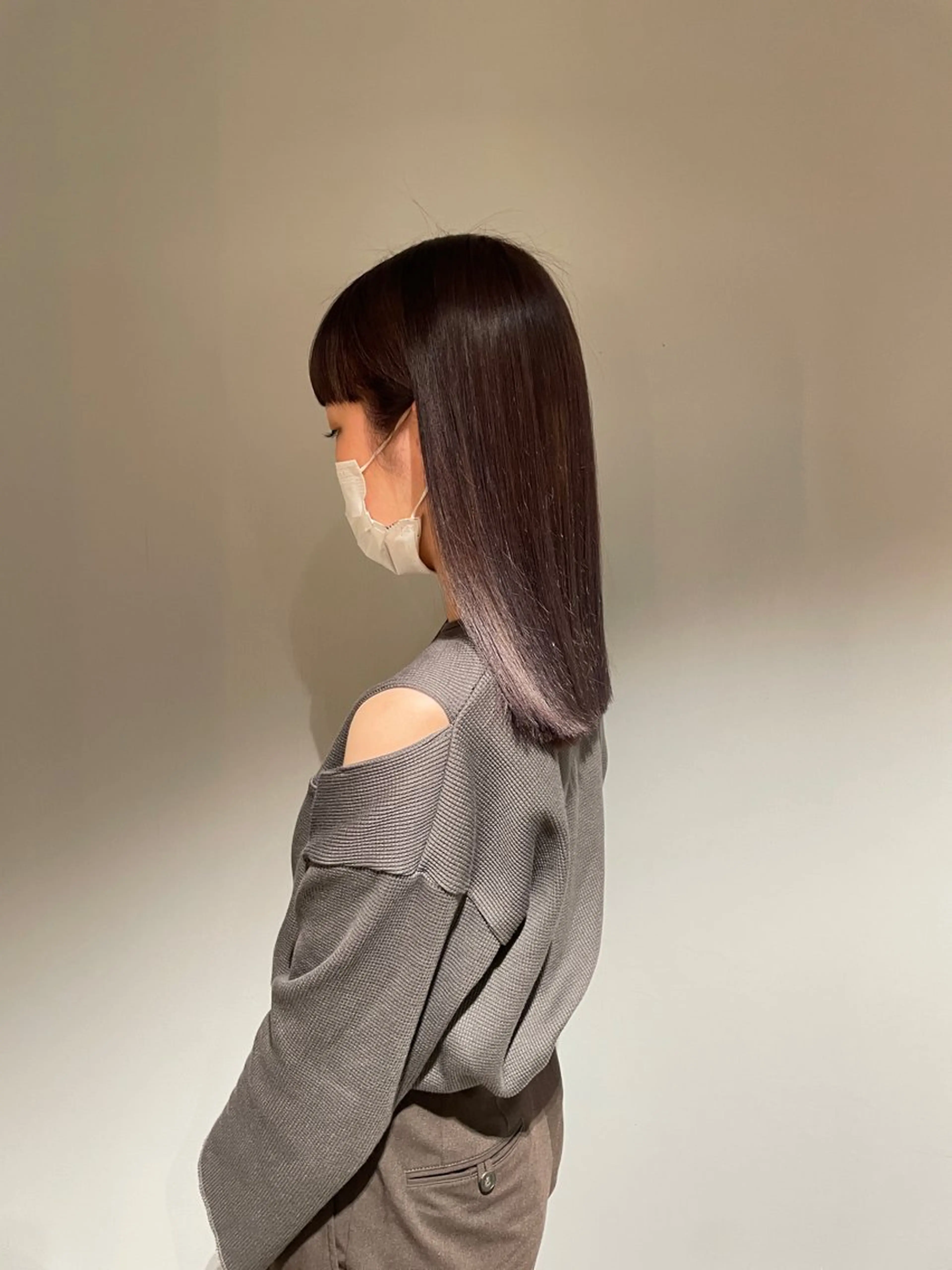 セミロング カラー カット ヘアカラー トリートメント 野村矩樂/パーマ /縮毛矯正のヘアスタイル