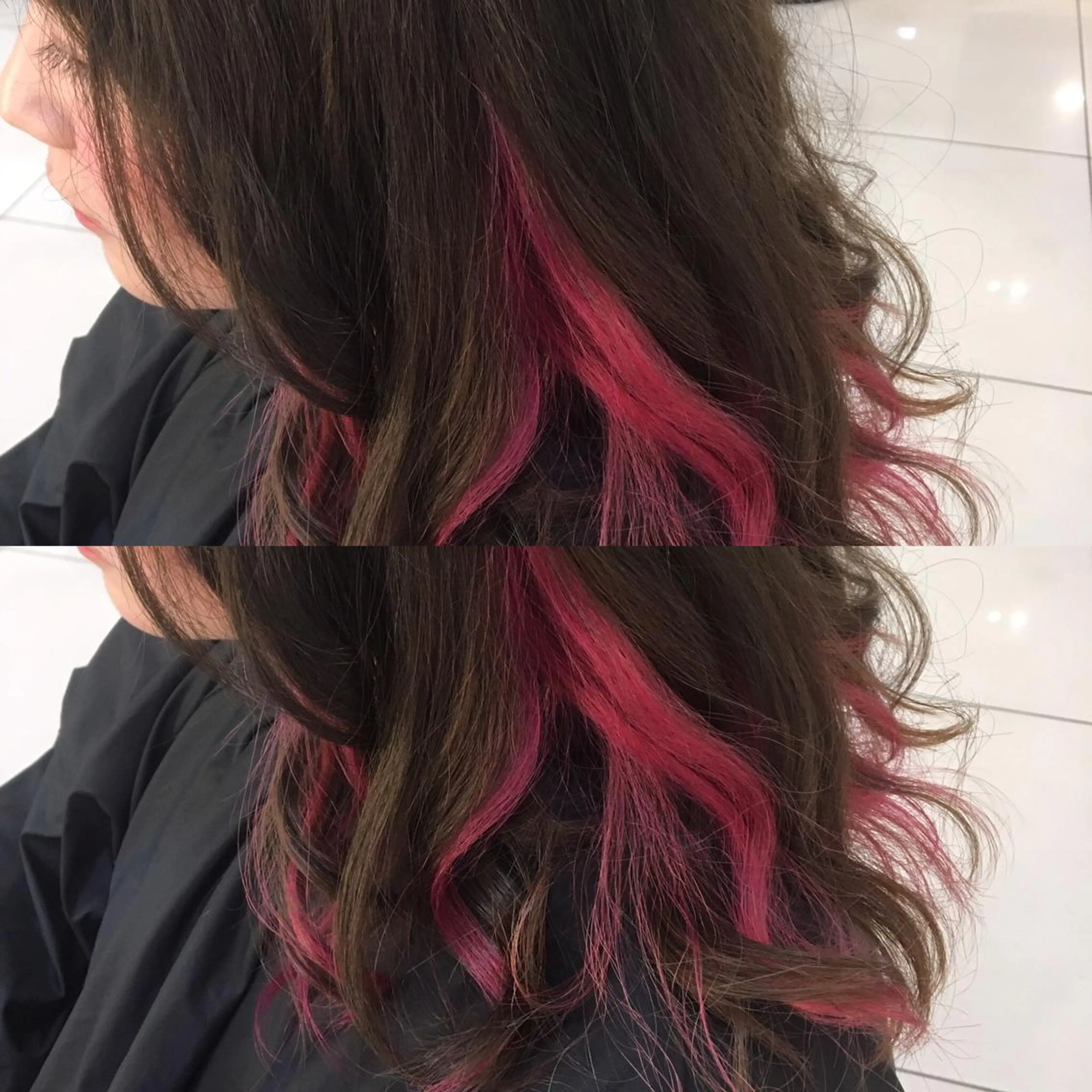 セミロング カラー ピンクカラー 広がり、まとまらない お悩み改善/ 中田のヘアスタイル