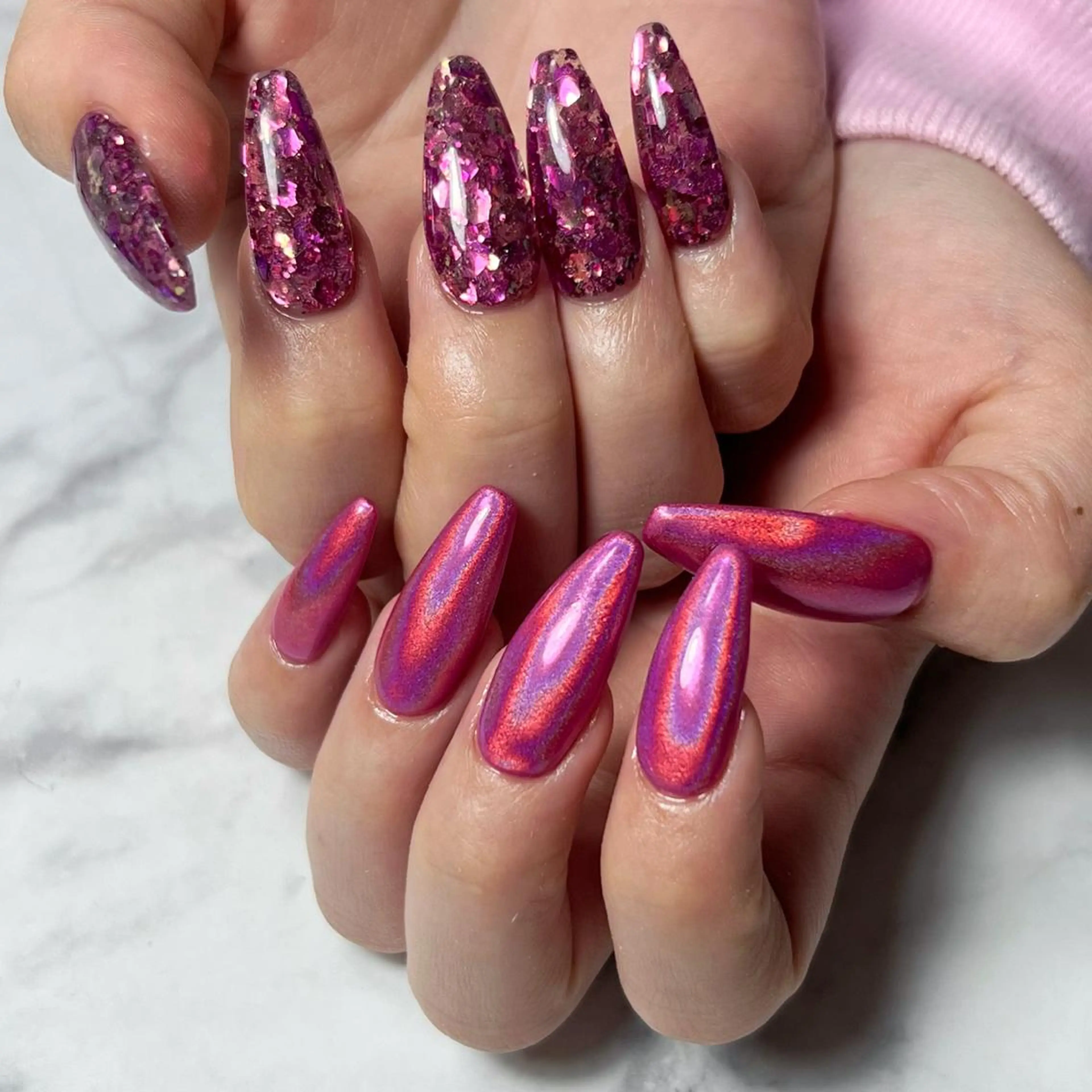ネイル ラメ(グリッター) ワンカラーネイル ハンドネイル nail salon Bayのネイルデザイン