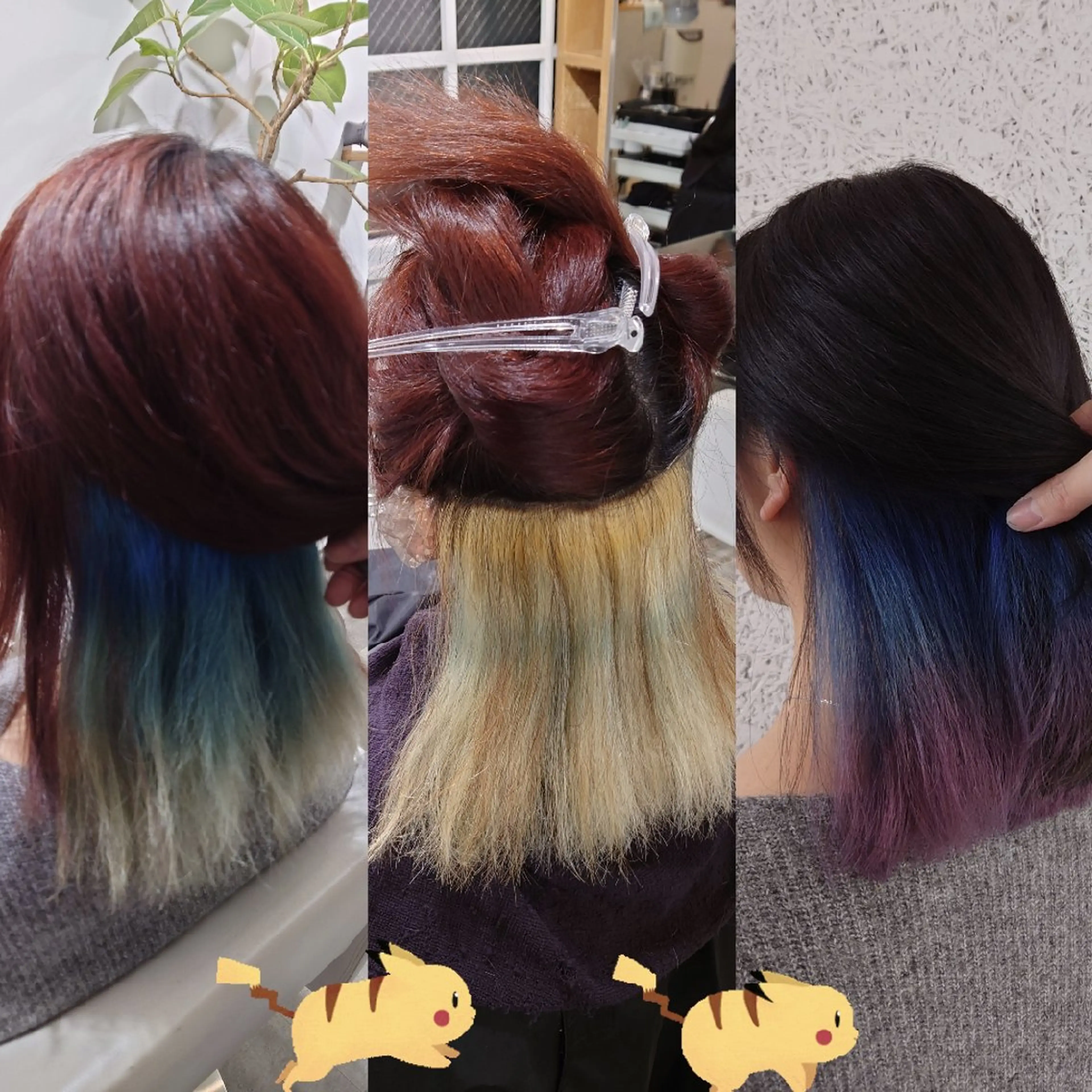 カラー ミディアム ブリーチ ブルーカラー グラデーションカラー ハイトーンカラー ラベンダーカラー カット ヘアカラー トリートメント かわい ゆうな 髪質改善/縮毛矯正のヘアスタイル