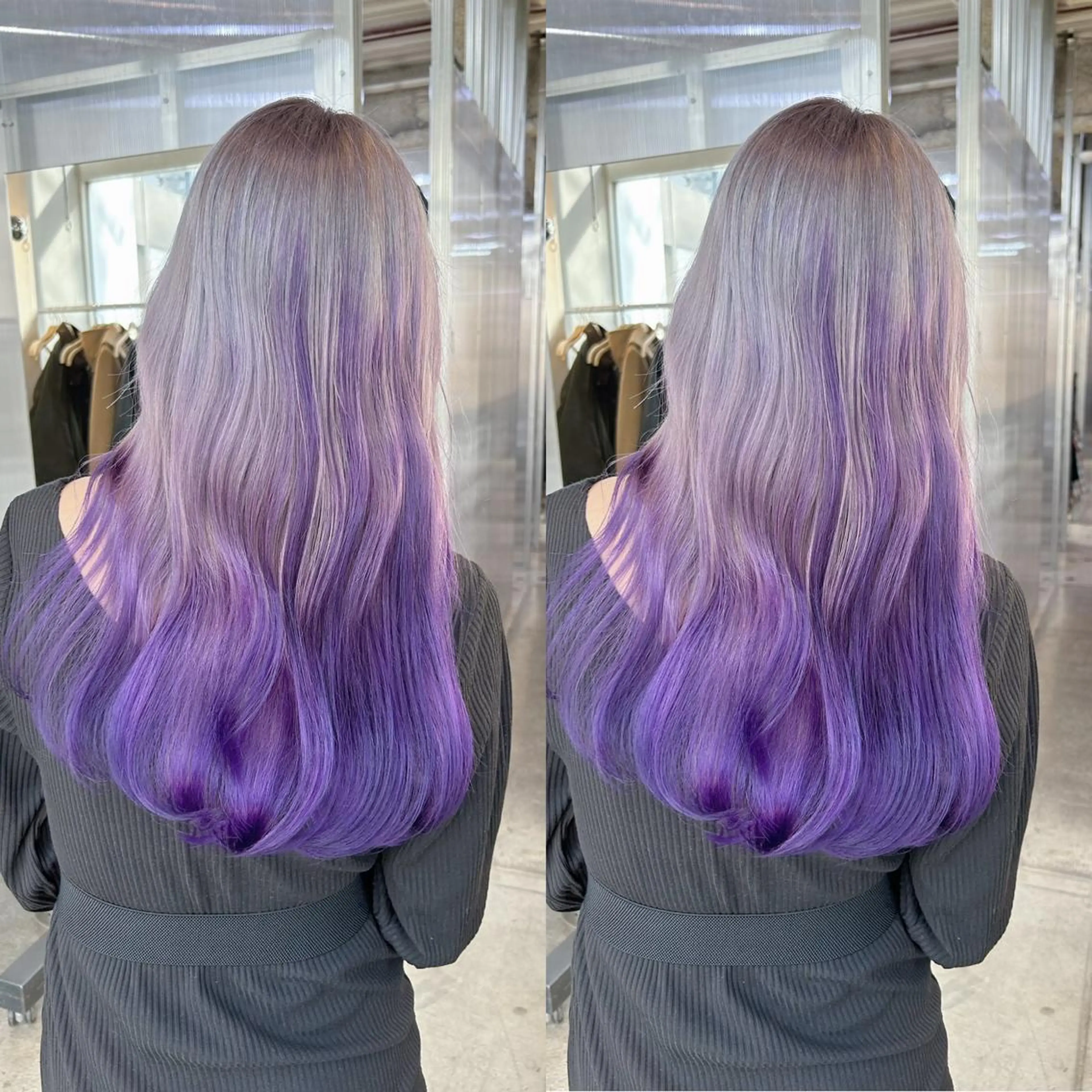 セミロング カラー ヘアカラー トリートメント yoriダブルカラー 代表すがわらのヘアスタイル