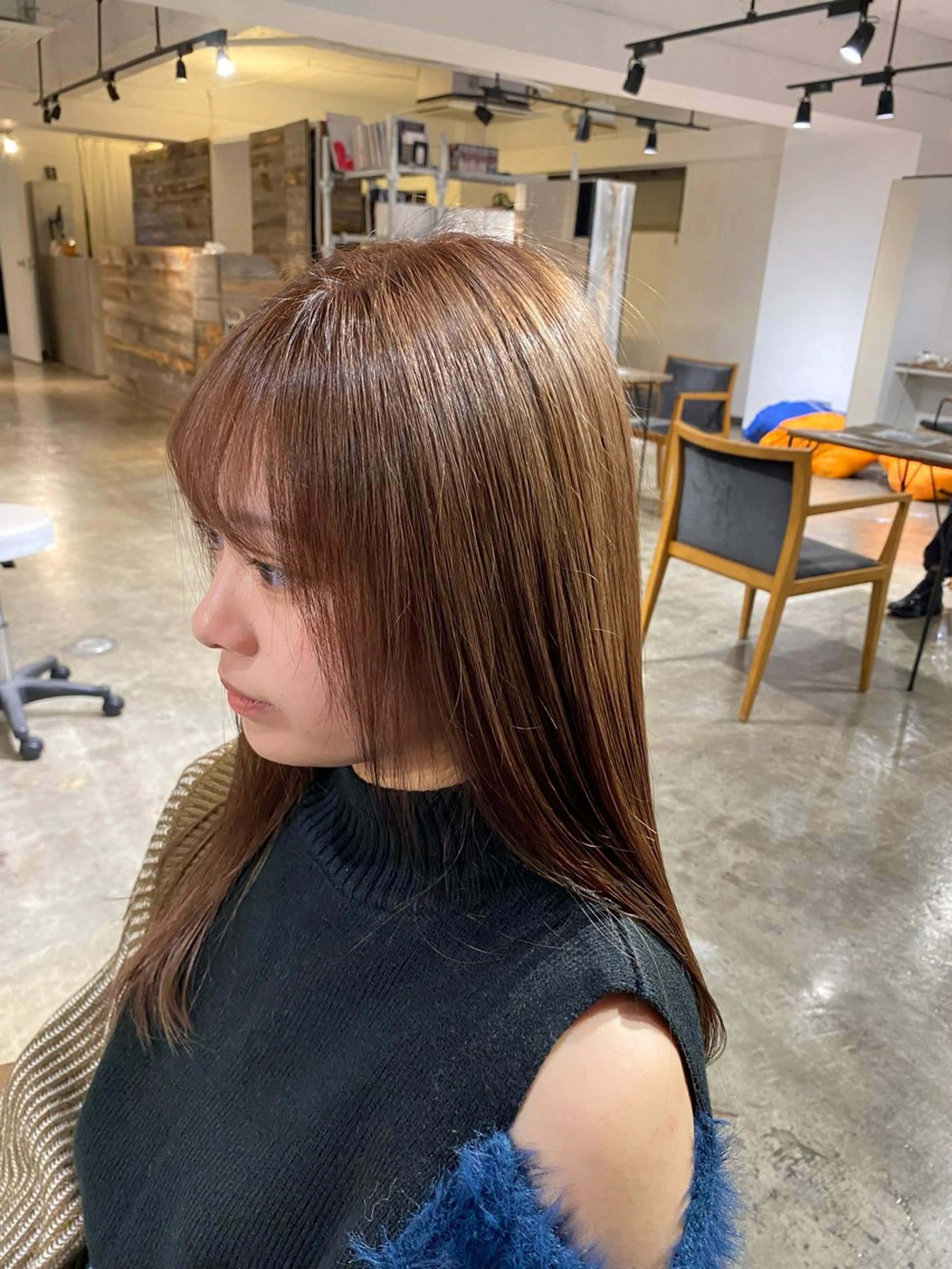 ミディアム カラー ベージュカラー ブリーチ ブラウンカラー ブラウンベージュ 透明感カラー メンズパーマ 特化/中川拓也のヘアスタイル