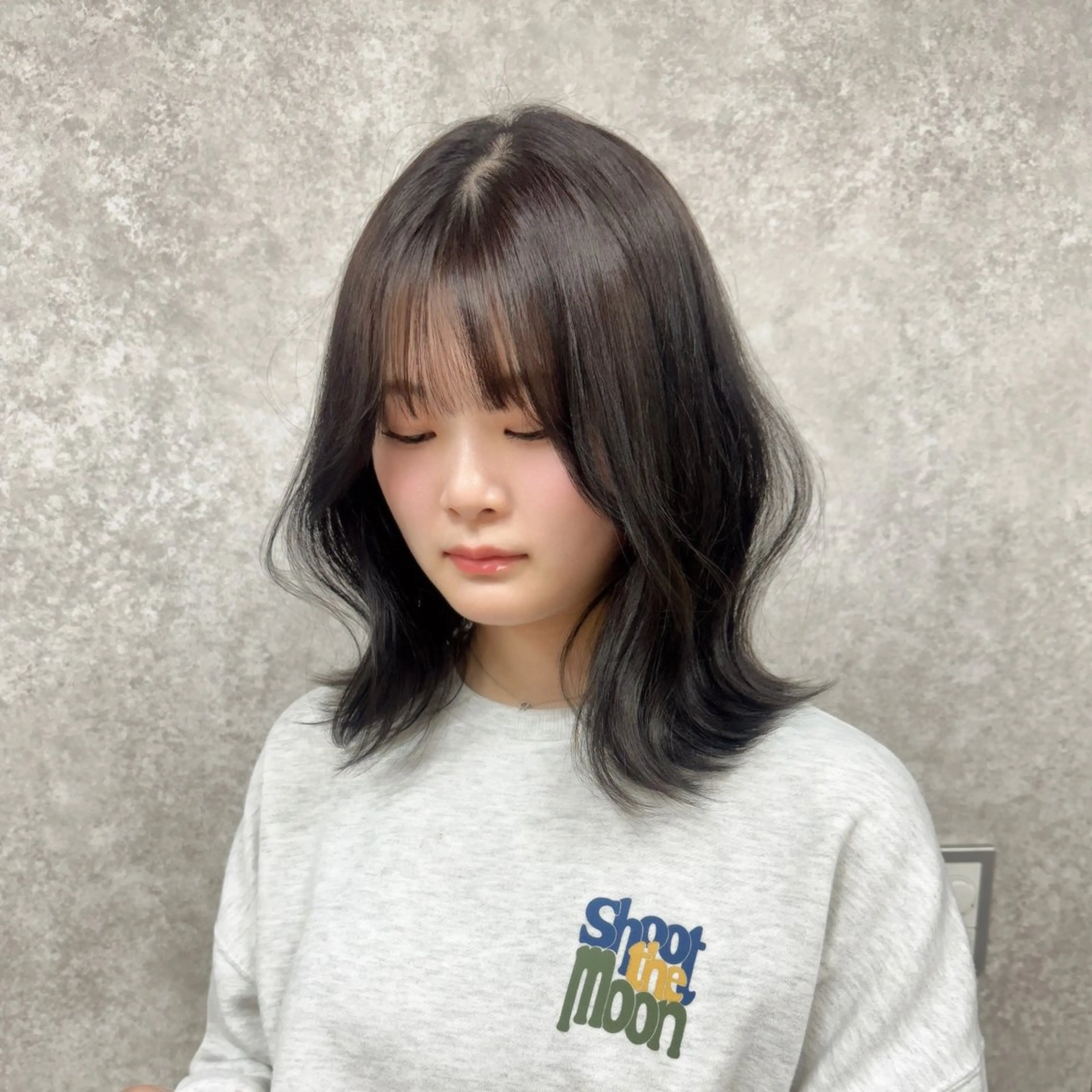 ミディアム ボブ カット レイヤー/高橋 みく /池下/千種のヘアスタイル