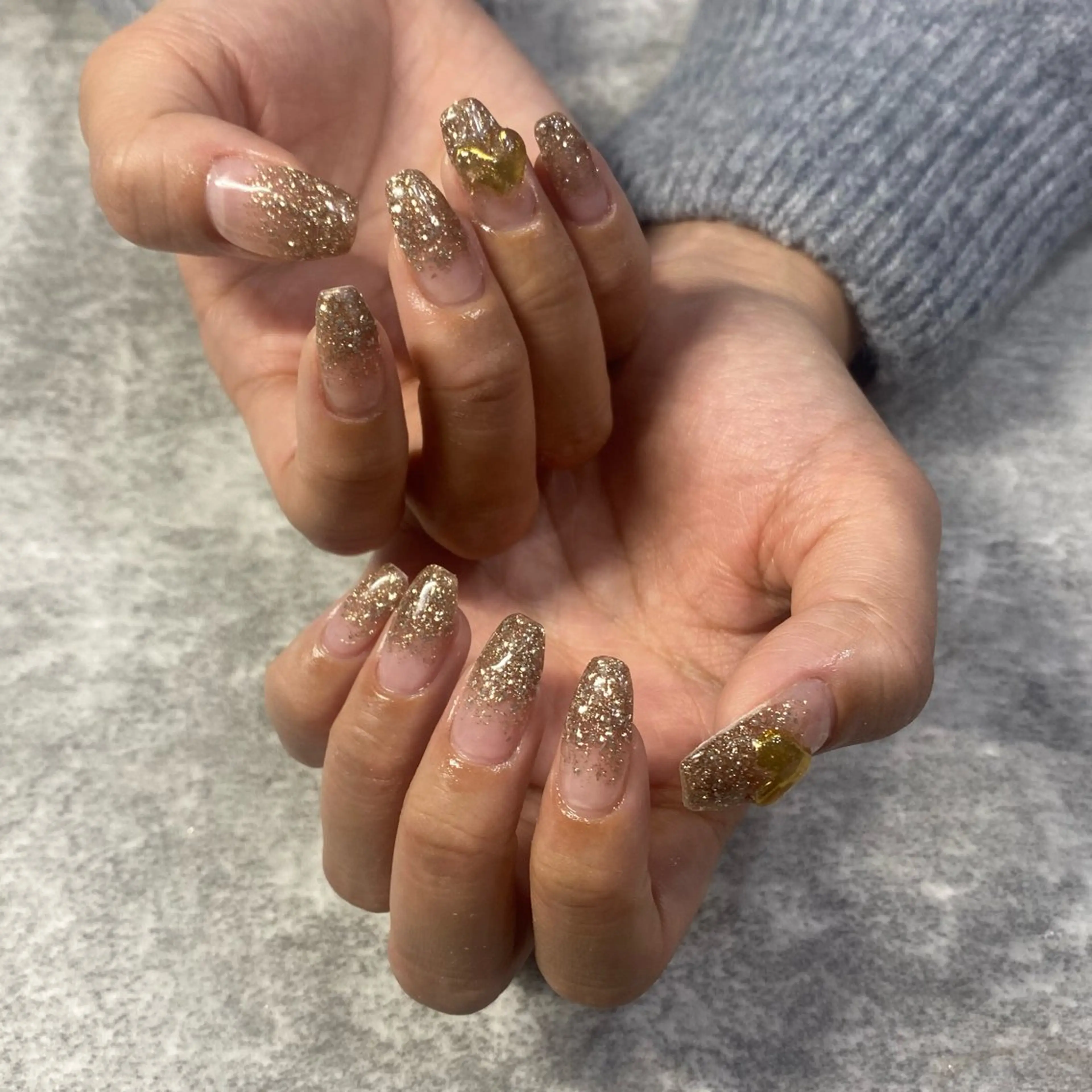 ネイル ハート ぷっくりネイル ハンドネイル ★Rinail... .のネイルデザイン