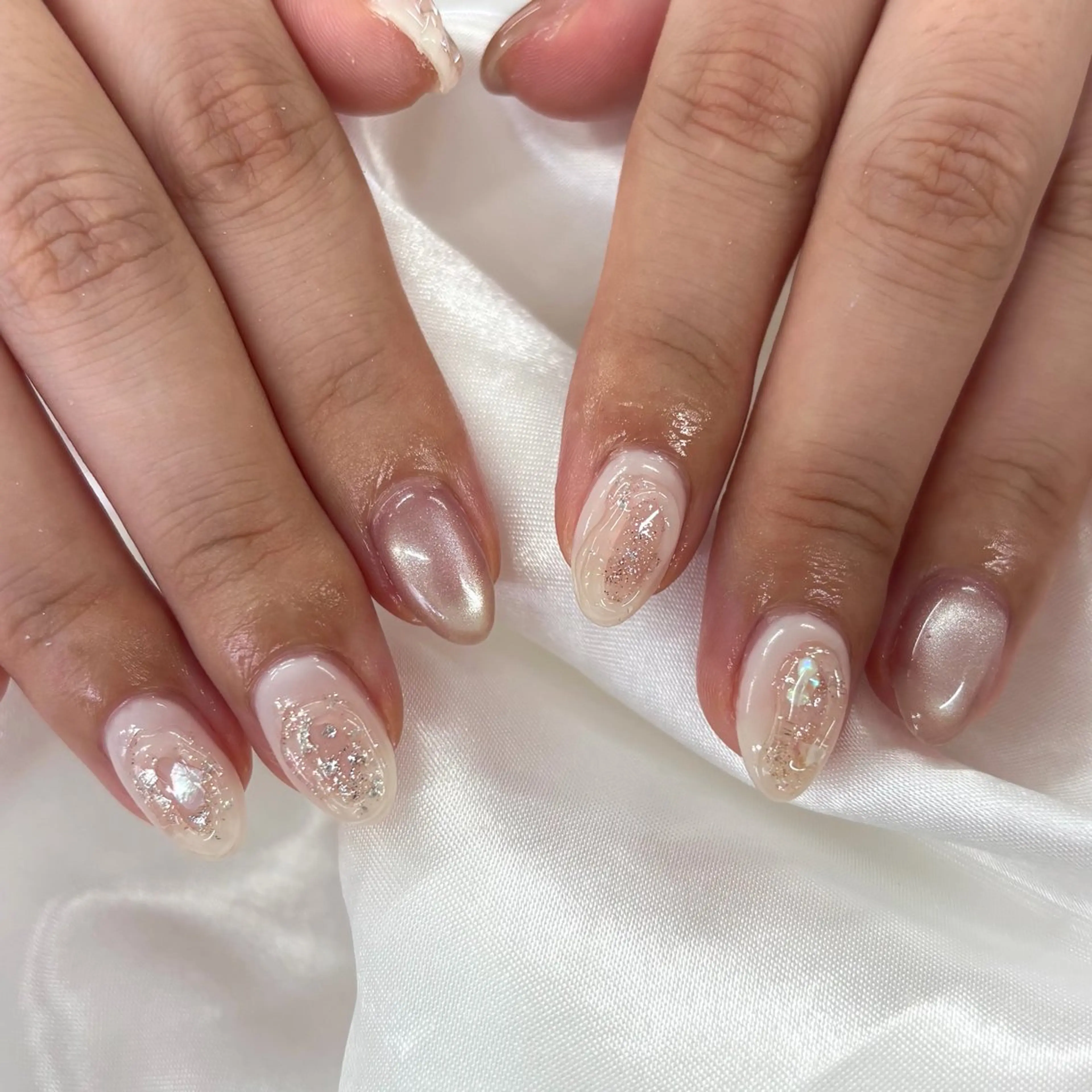 ネイル アートネイル クリアネイル ニュアンスネイル ぷっくりネイル ハンドネイル 上村 奈那のネイルデザイン