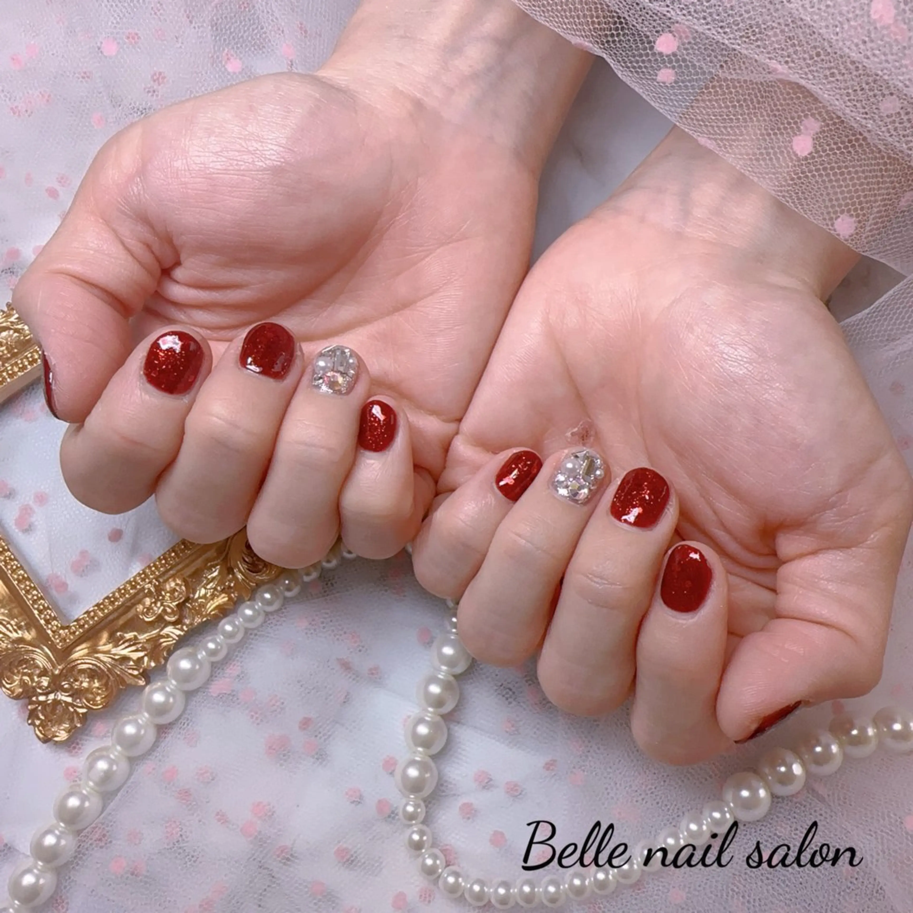ネイル アートネイル オーロラネイル フットネイル 韓国ネイル ラメ(グリッター) Belle nail salon 新小岩のネイルデザイン