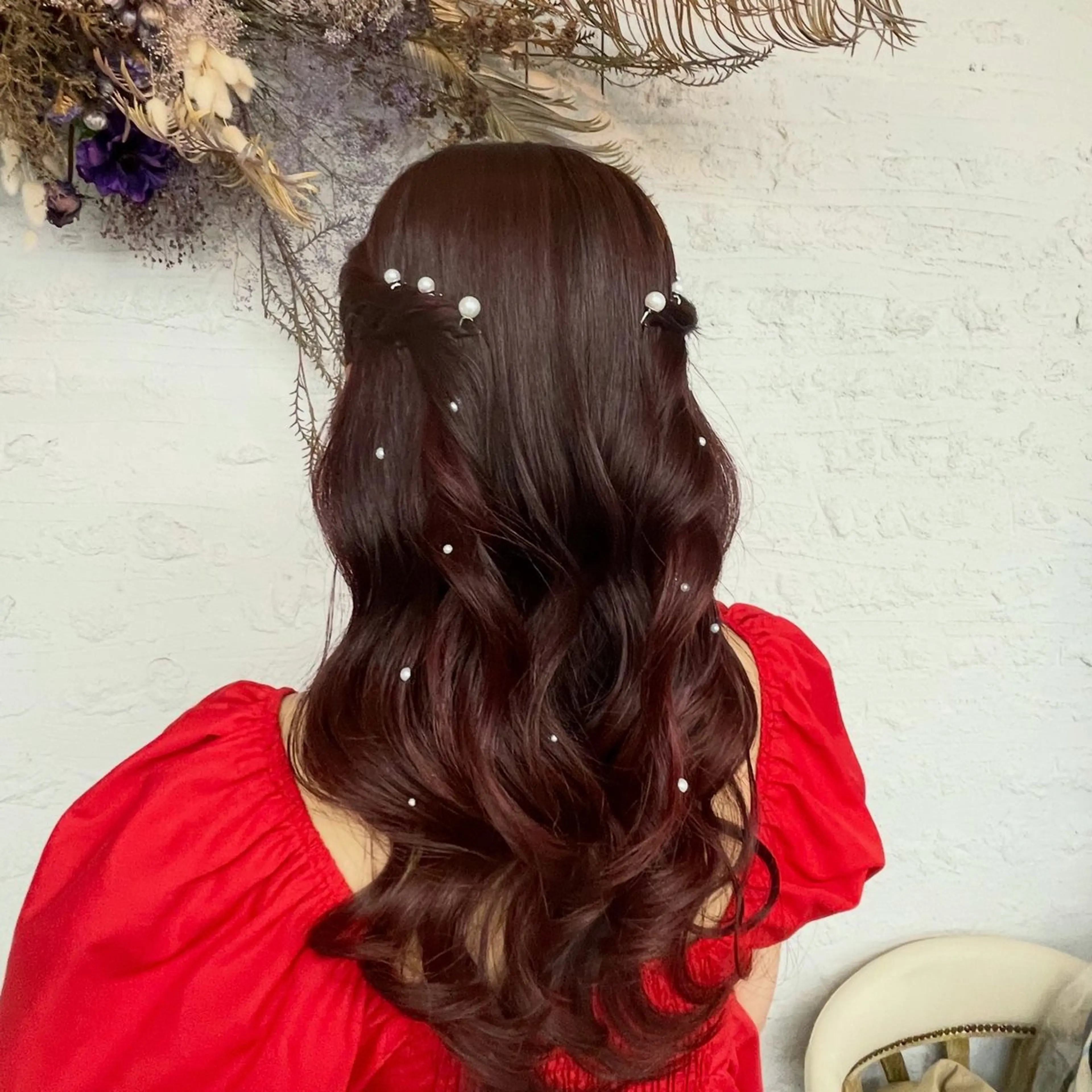 ロング カラー ヘアアレンジ いちかわ ことねのヘアスタイル