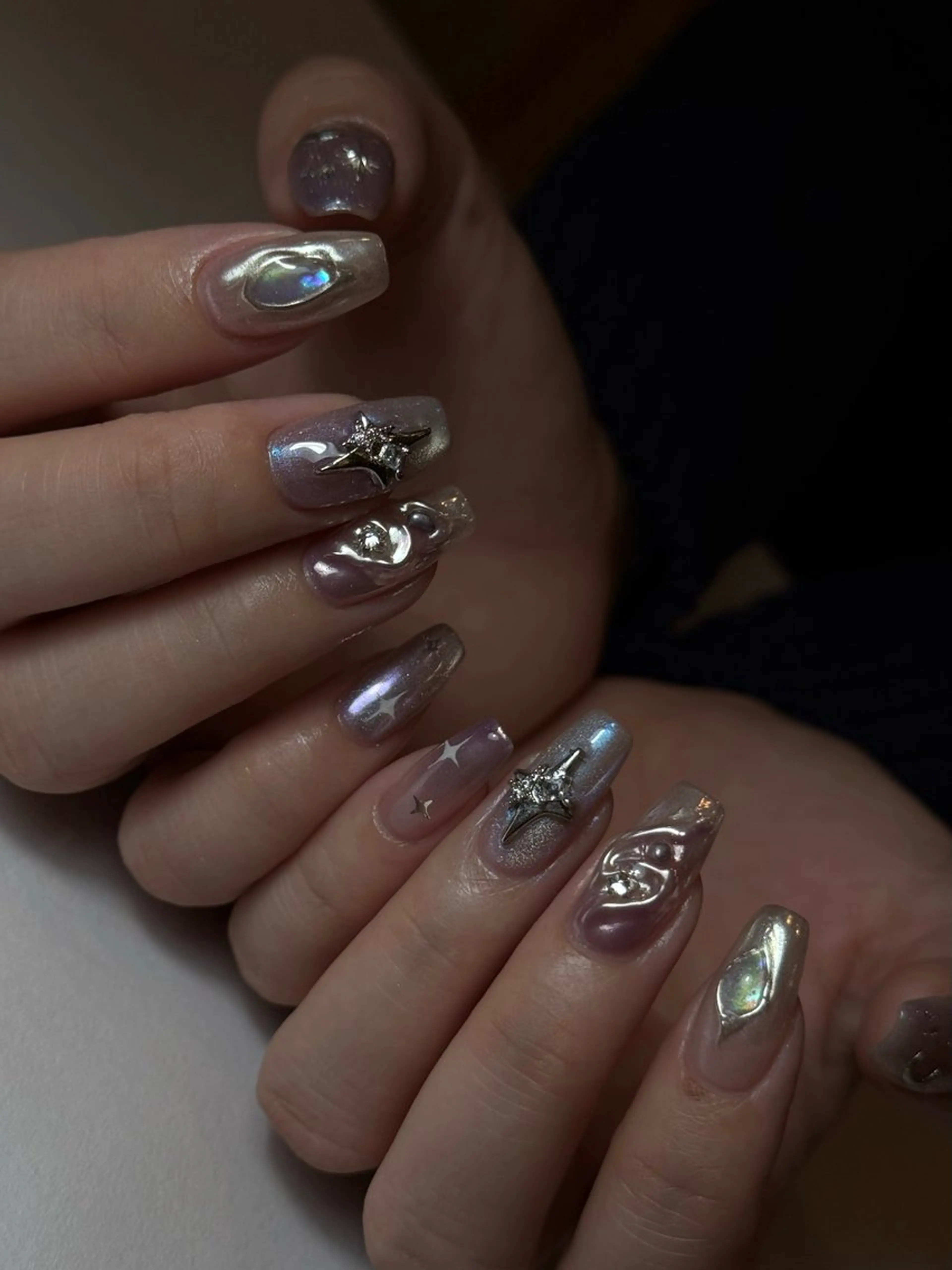 ネイル キラキラネイル 韓国ネイル 持ち込み chirin nailのネイルデザイン